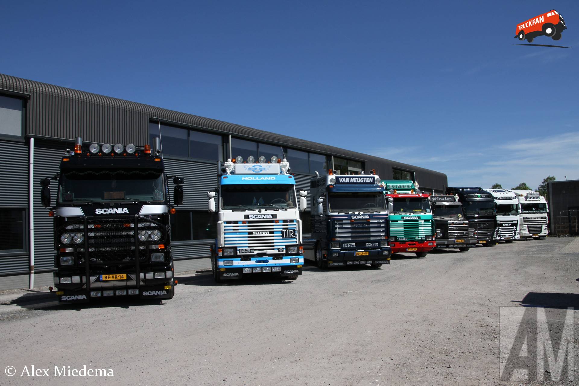 De Scania 143 was by far het best vertegenwoordigde type op Trucks & Coffee
