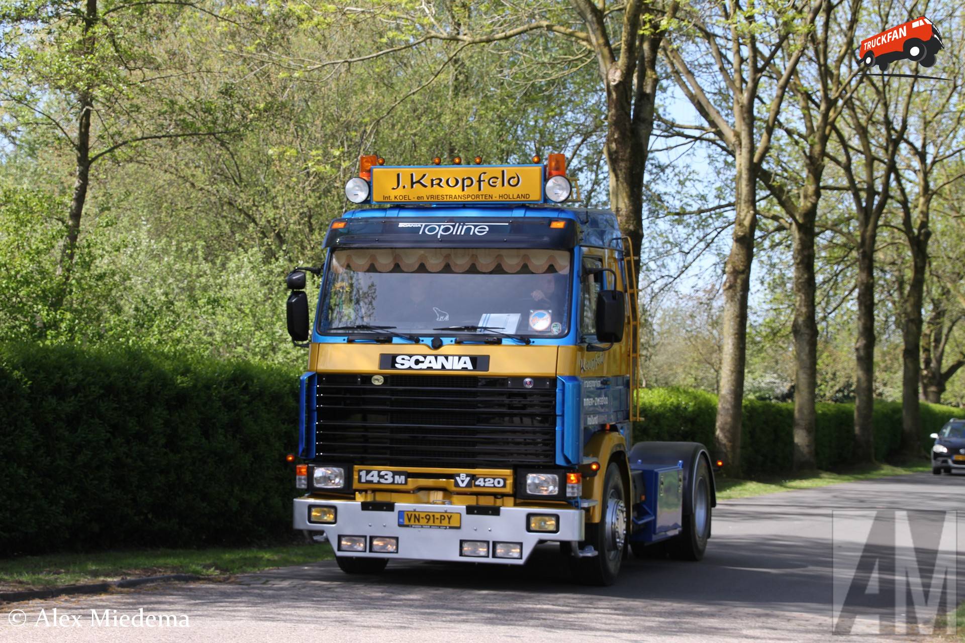 Scania 143 truck at Trucks & Coffee event 2026
