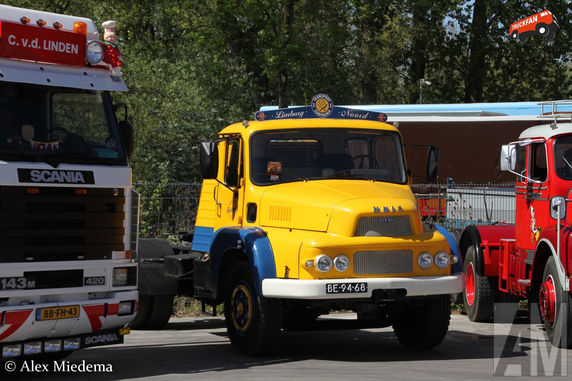 Vintage Unic truck at Trucks & Coffee event