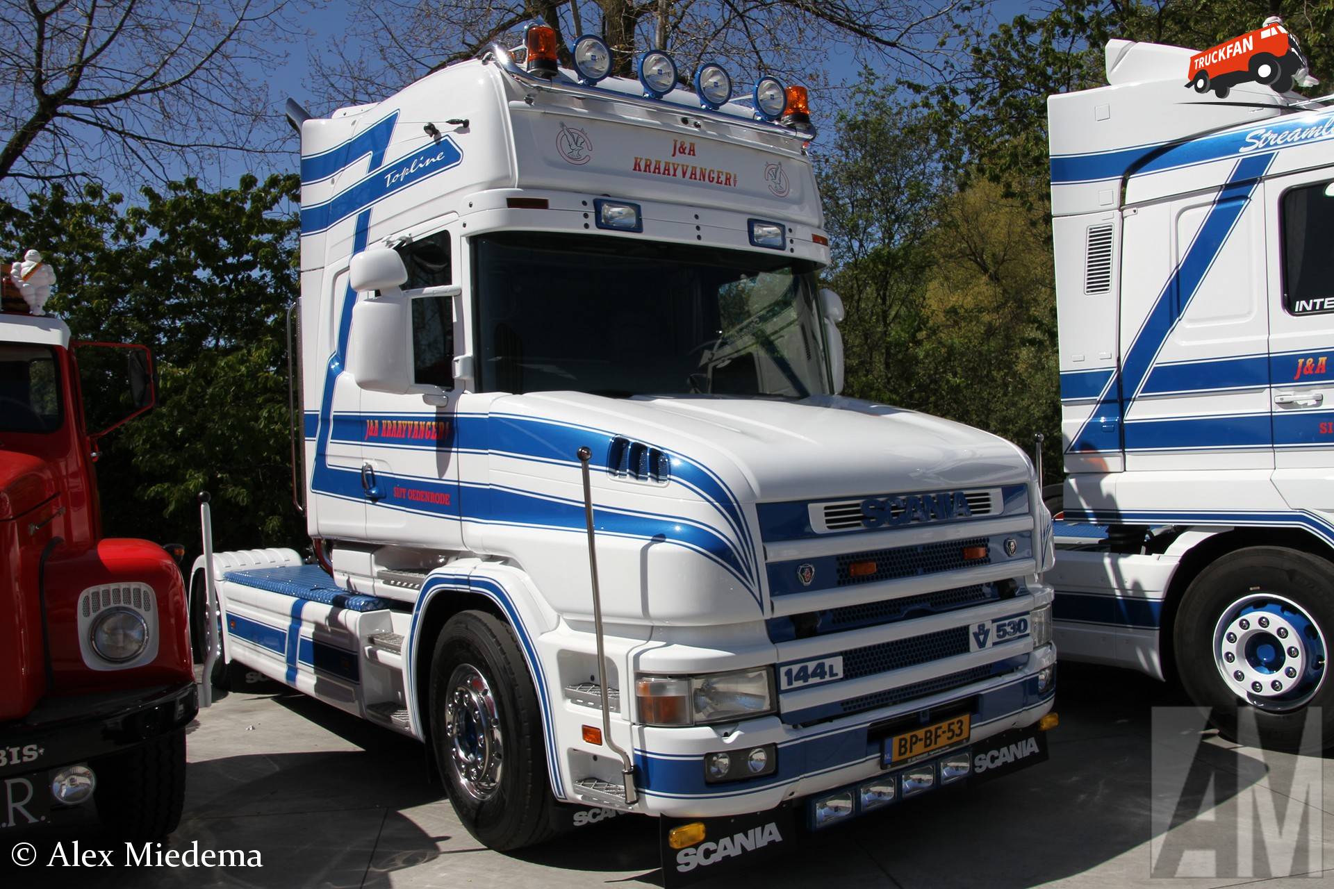Scania T144 vrachtwagen van J & A Kraayvanger