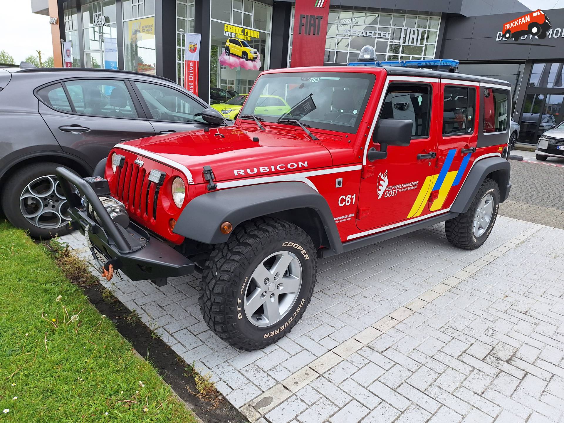 Jeep Wrangler Rubicon van Hulpverleningszone Vlaams-Brabant Oost