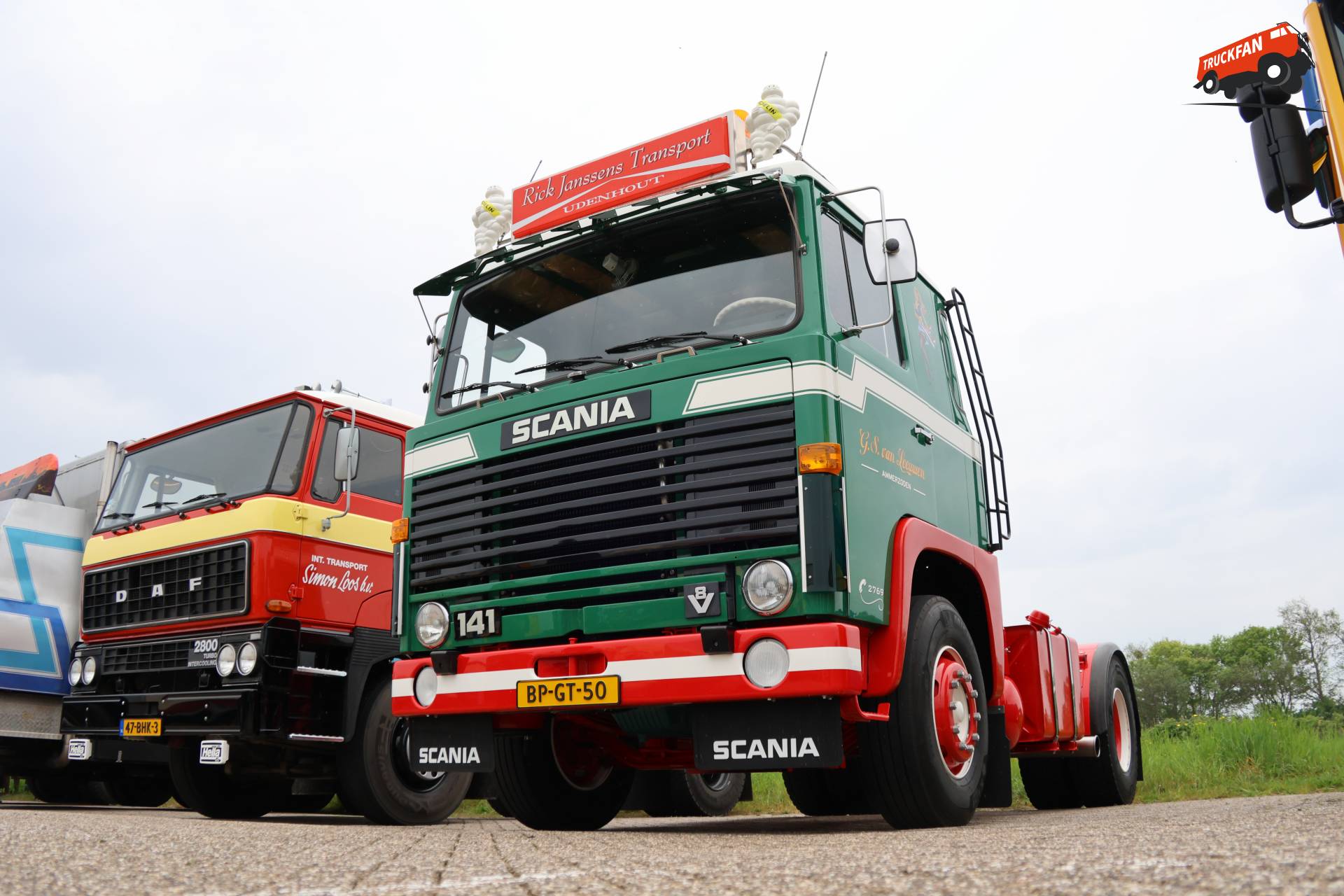 Scania 141 vrachtwagen tijdens HAV N-H rit