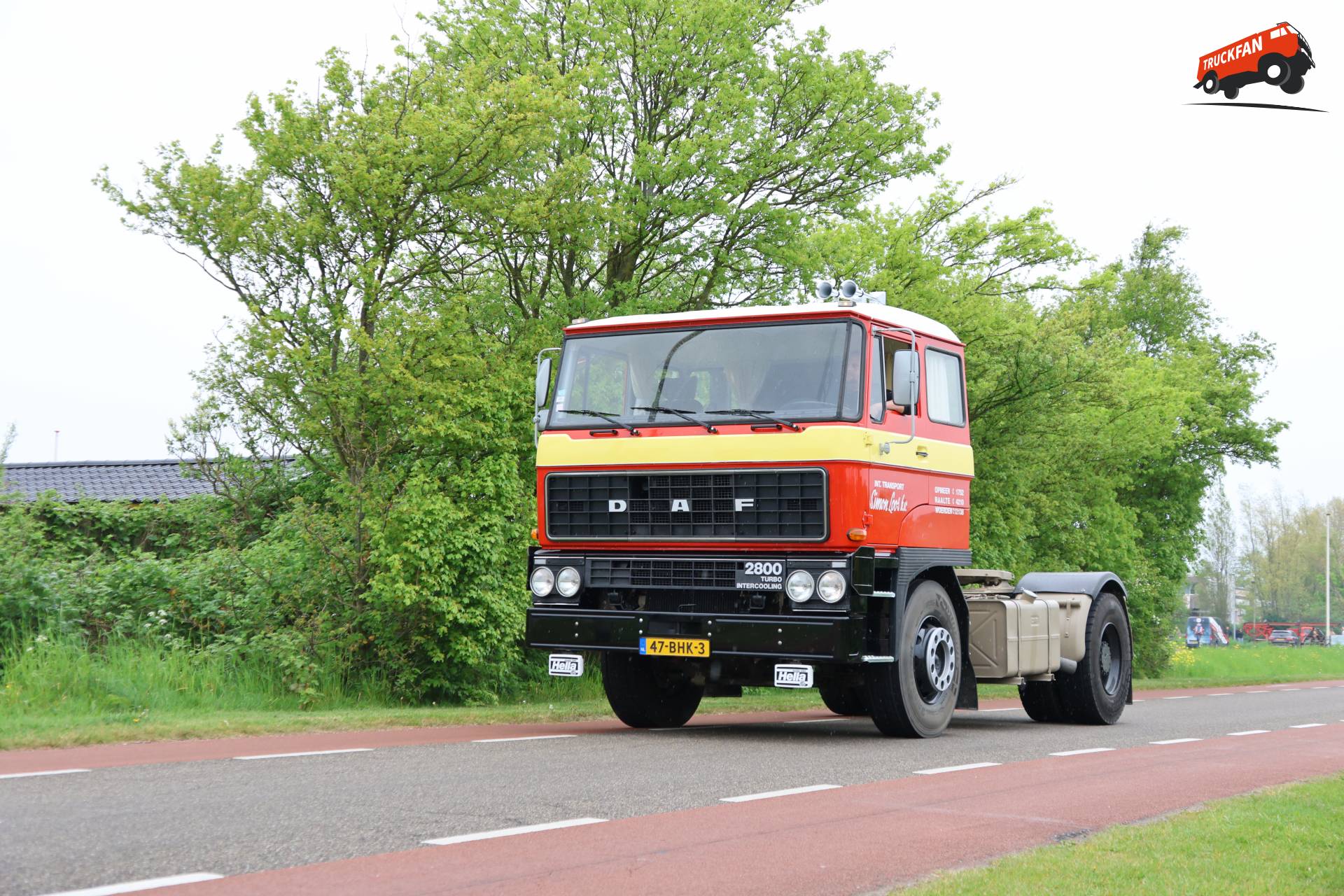 DAF 2800 vrachtwagen op HAV N-H rit