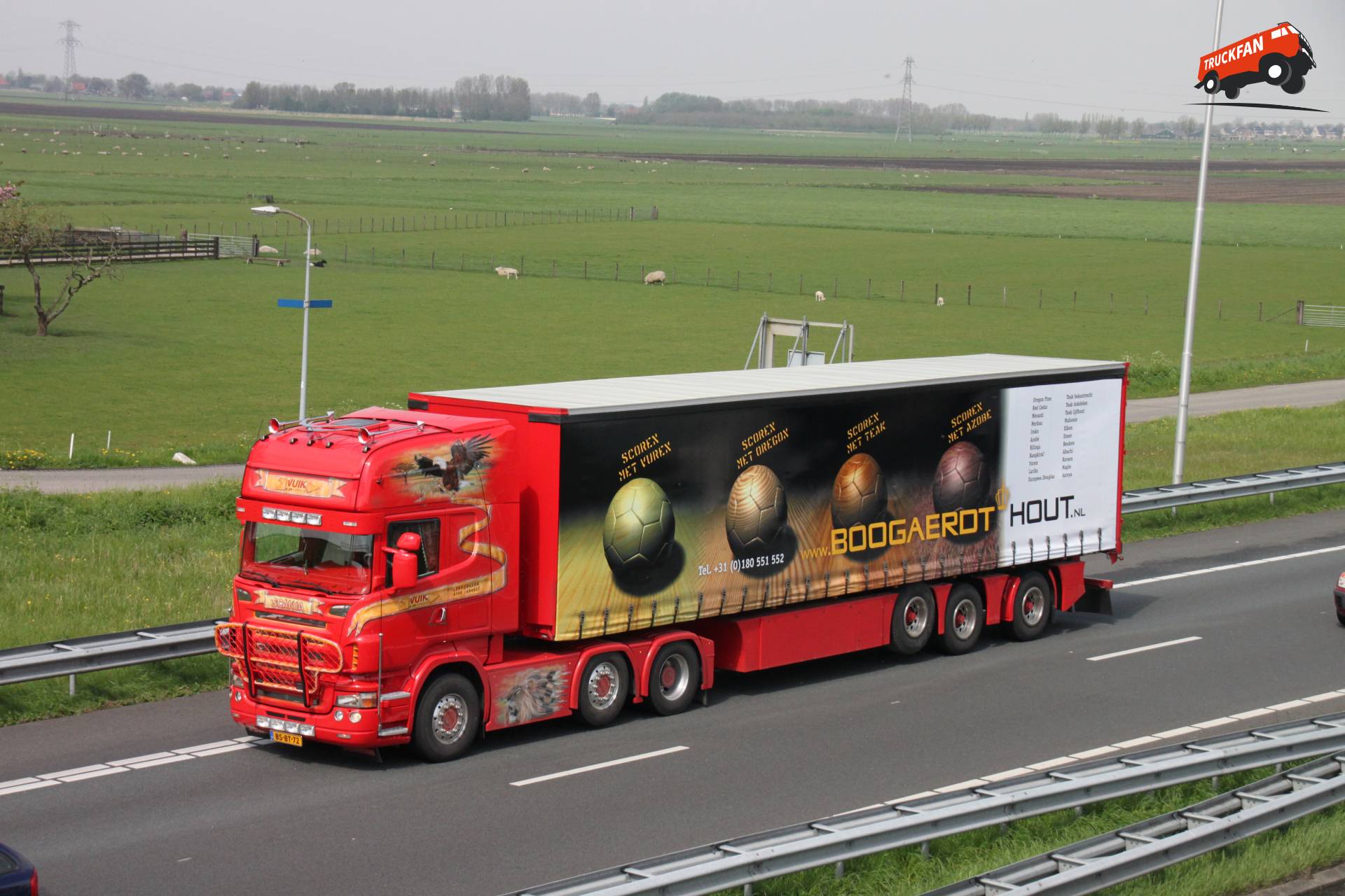 Scania R420 truck of Vuik company