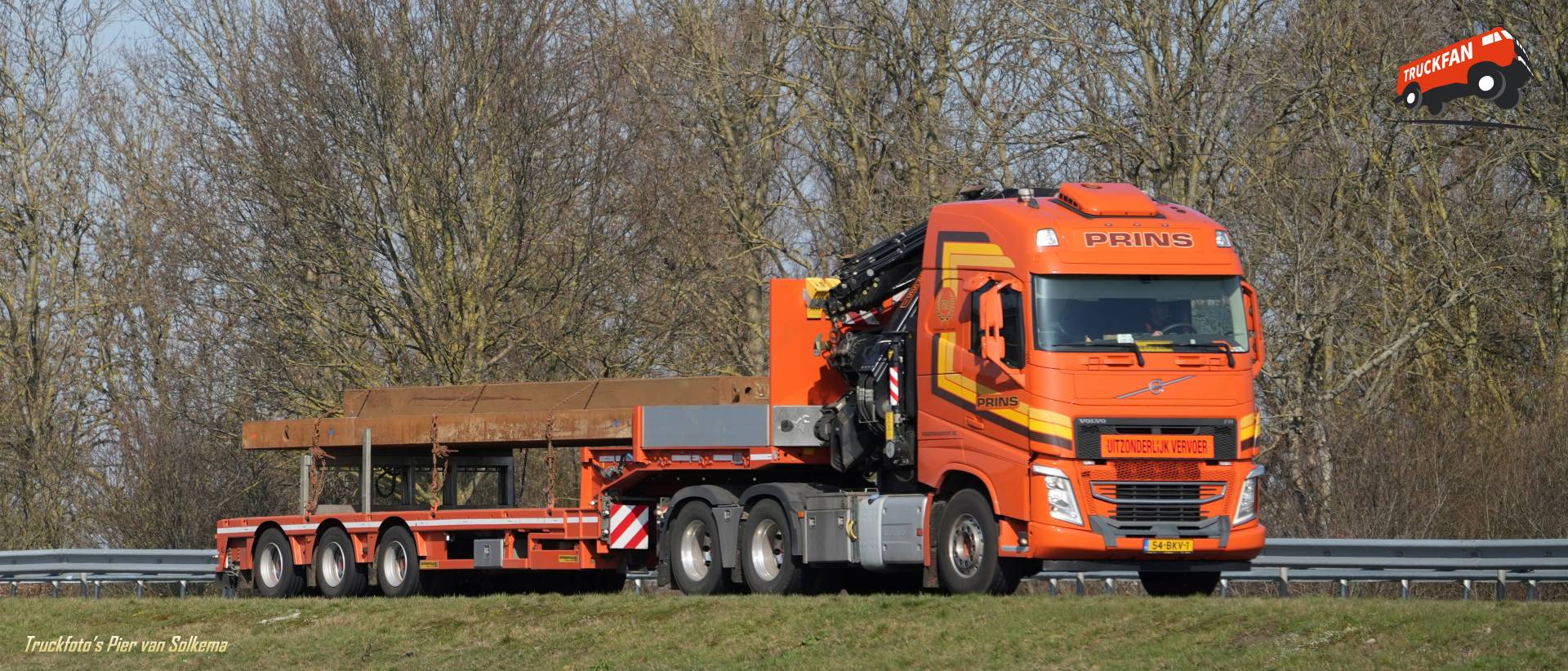 Volvo FH4 truck near A7 Sneek
