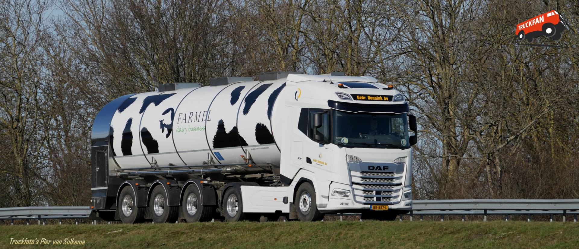 DAF XF truck near A7 Sneek