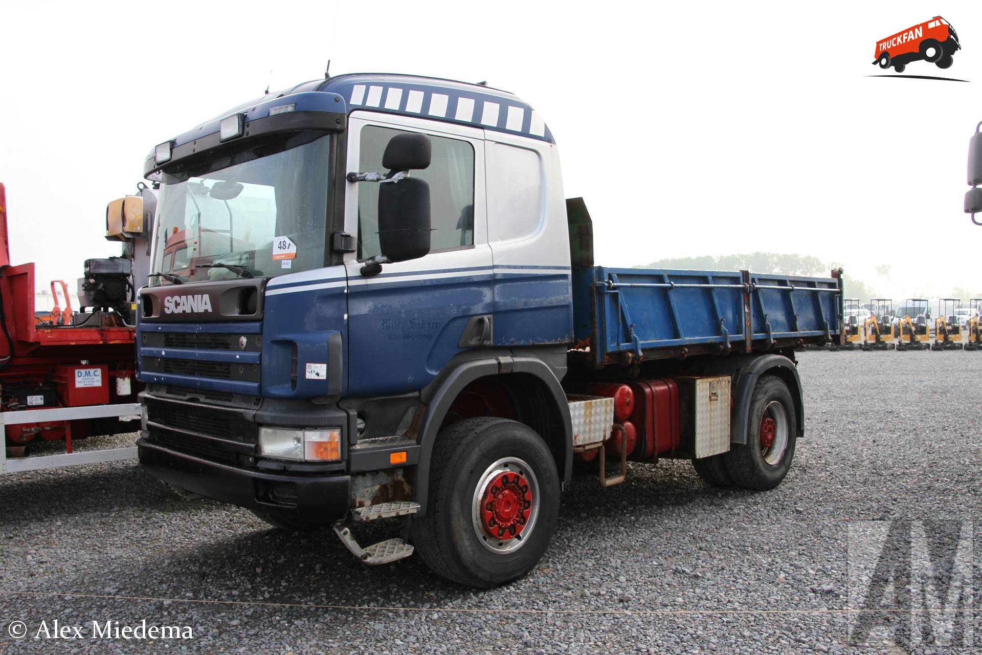 Scania P124 4x4 kipper in Moerdijk