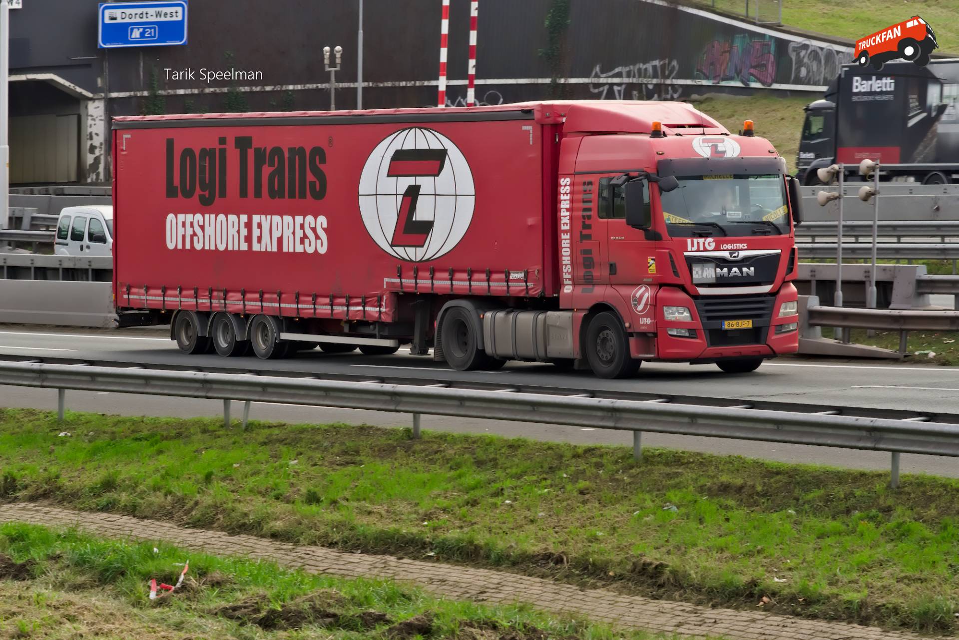 MAN TGX 2nd Gen vrachtwagen met kenteken 86-BJF-7