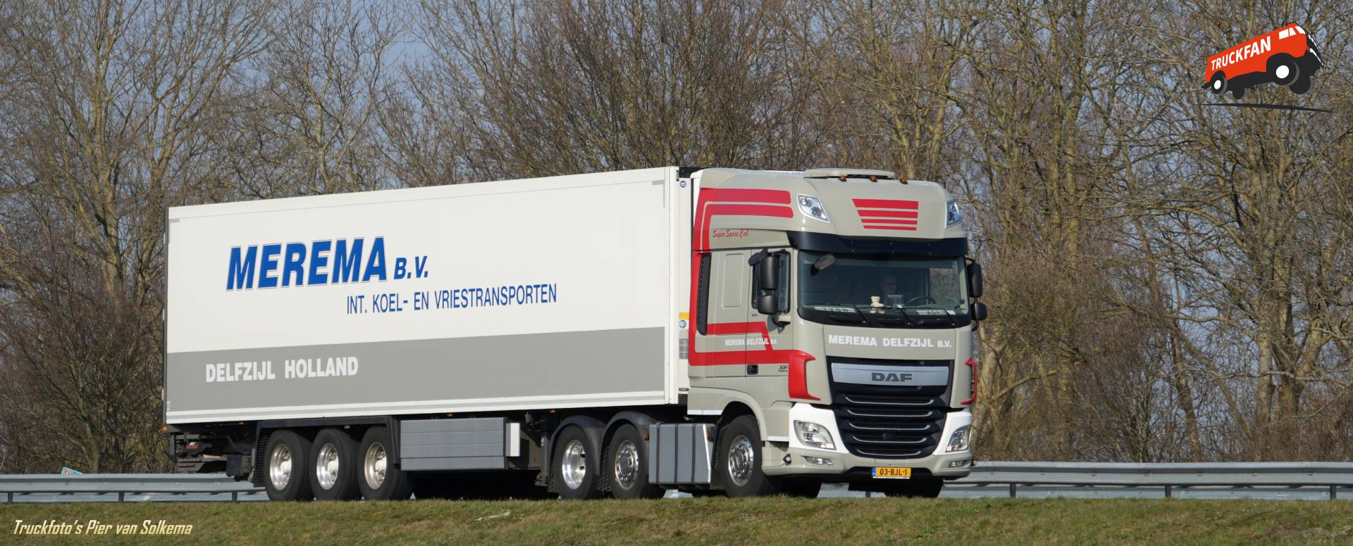 DAF XF truck near A7 Sneek