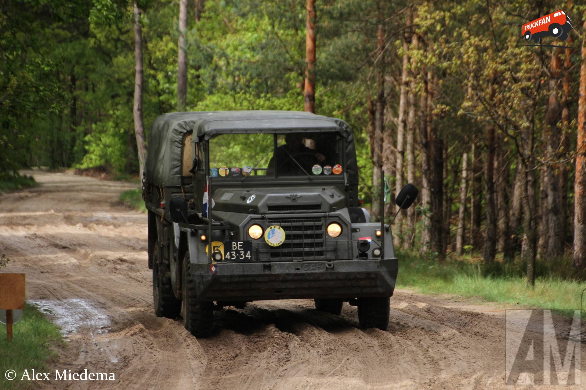 DAF YA 126 truck op Havelterberg oefenterrein