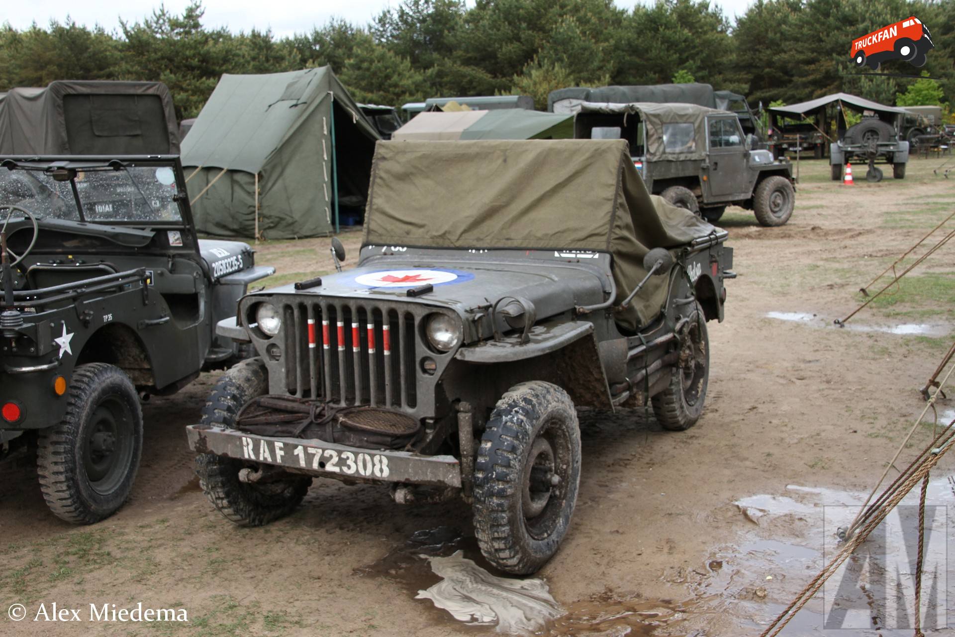 Willys MB van DPA-lid tijdens Dutch Peace Army Hemelvaartsweekend 2026