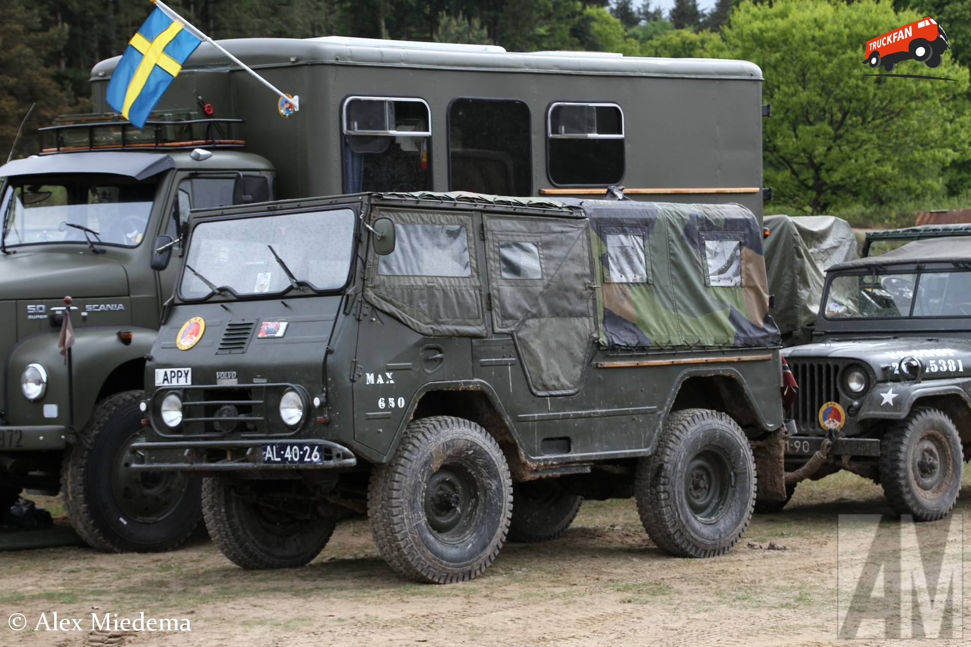 Voertuig Volvo Laplander tijdens Dutch Peace Army evenement