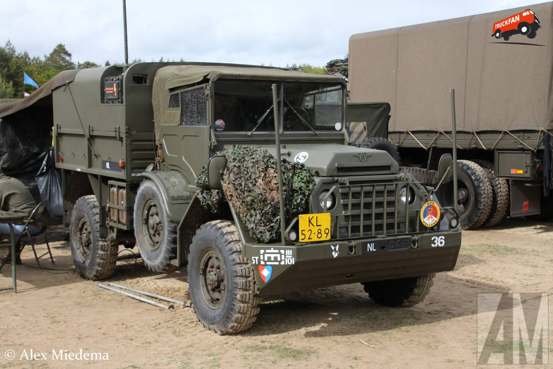 DAF YA 126 op militaire oefenterrein Havelterberg