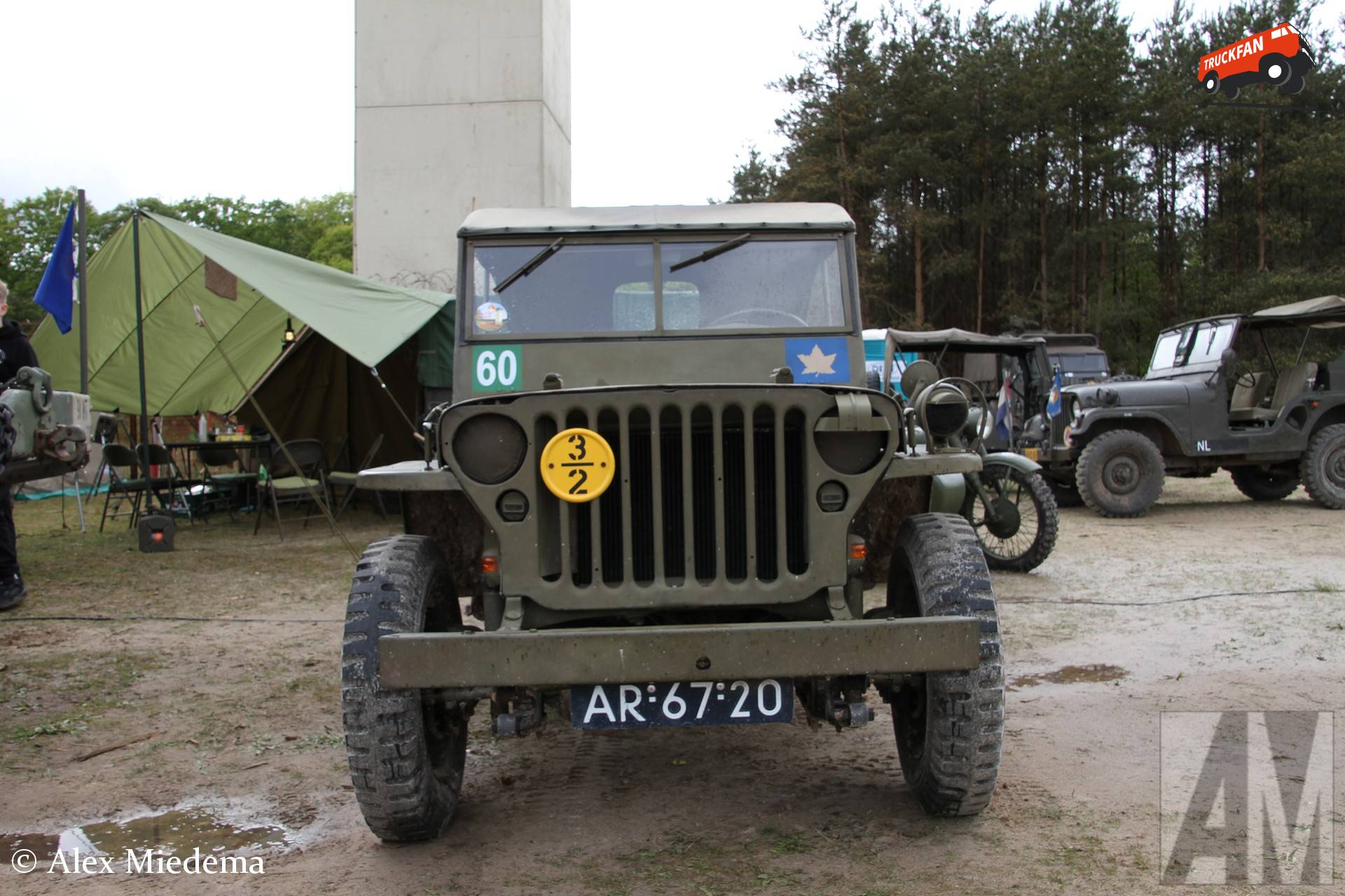 Willys MB voertuig op militair oefenterrein Havelterberg
