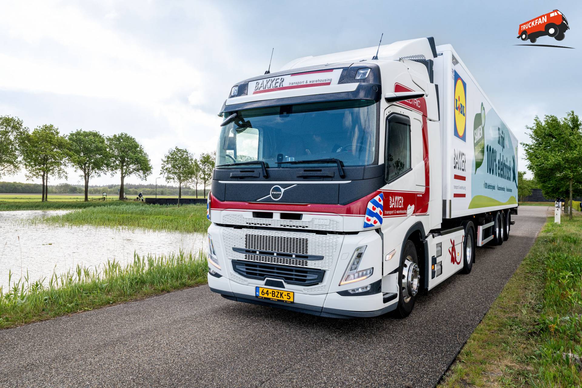Elektrische Volvo FM Electric truck van Bakker Transport