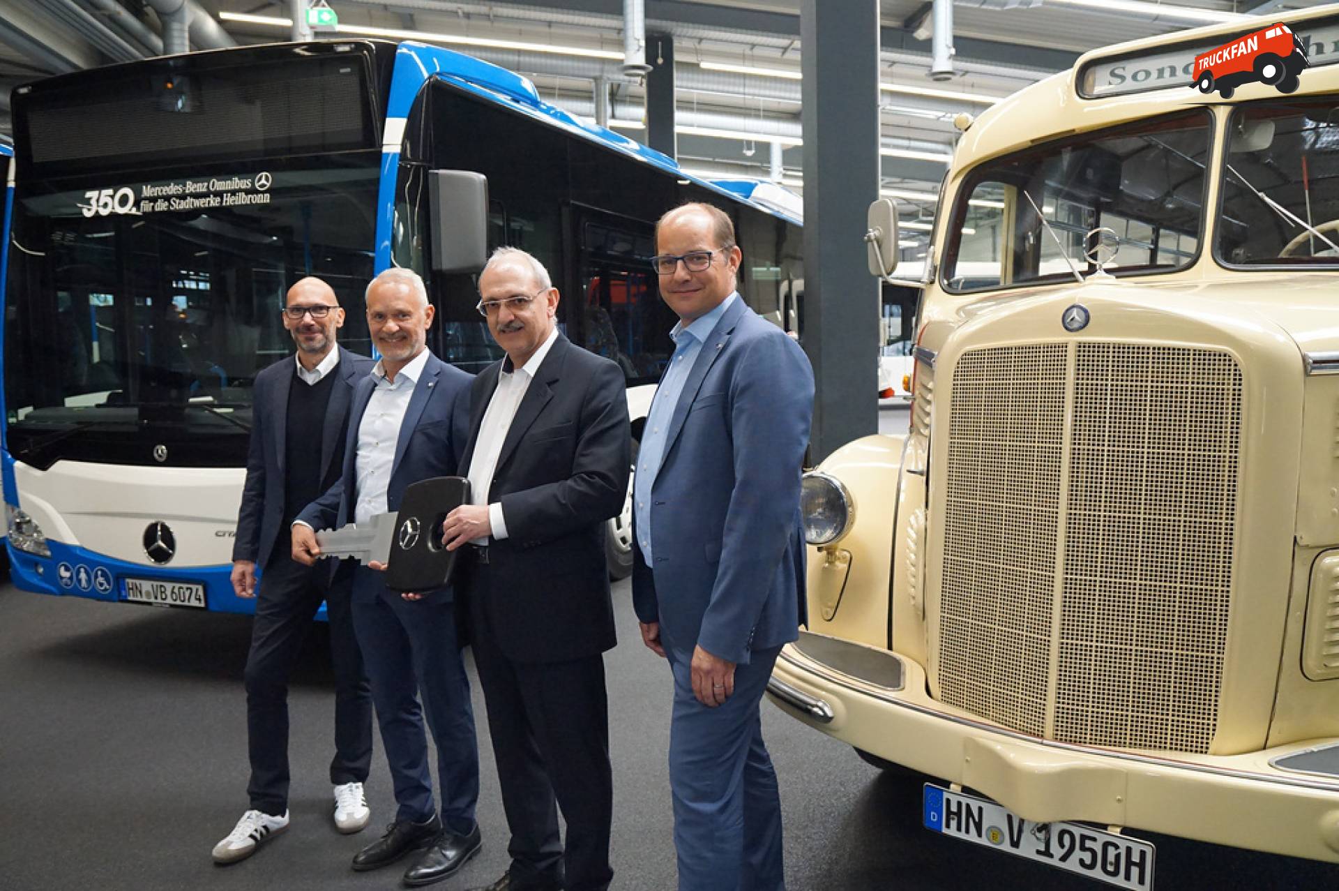 Mercedes-Benz O 3500 uit 1950 bij overdracht evenement Heilbronn