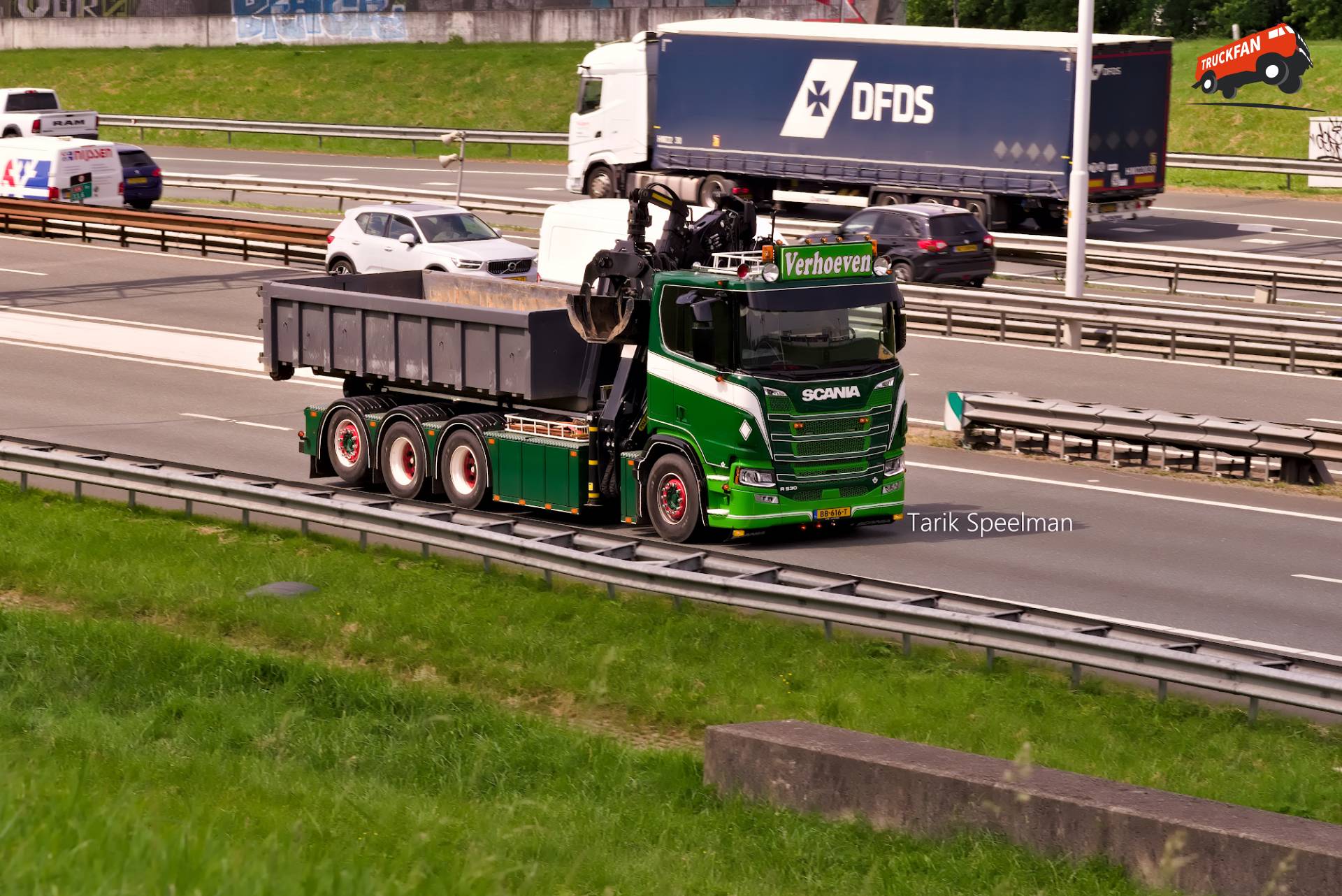 Scania R530 truck BB-616-T on A16