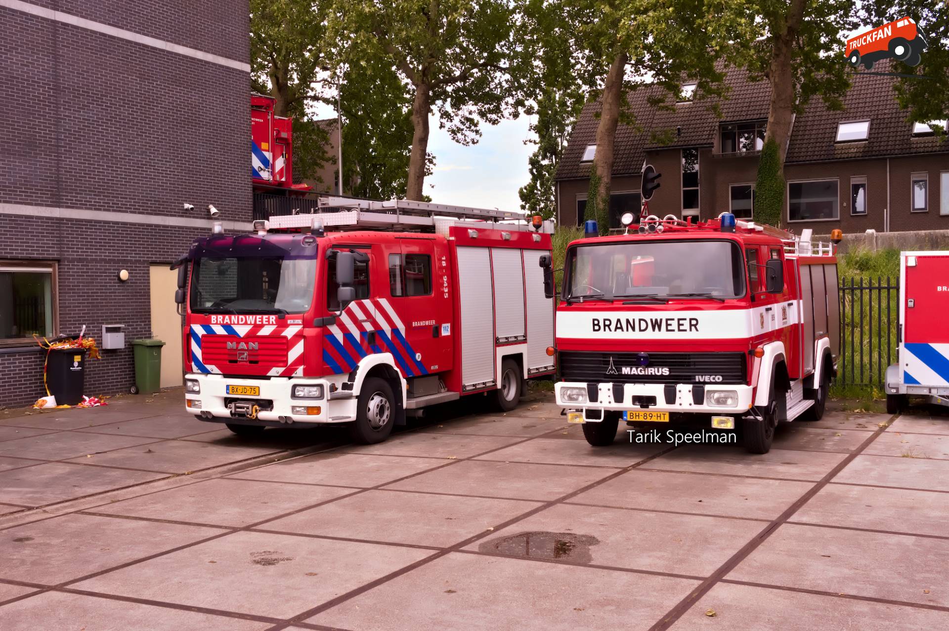 Brandweerauto MAN TGM en Iveco Magirus in Gorinchem