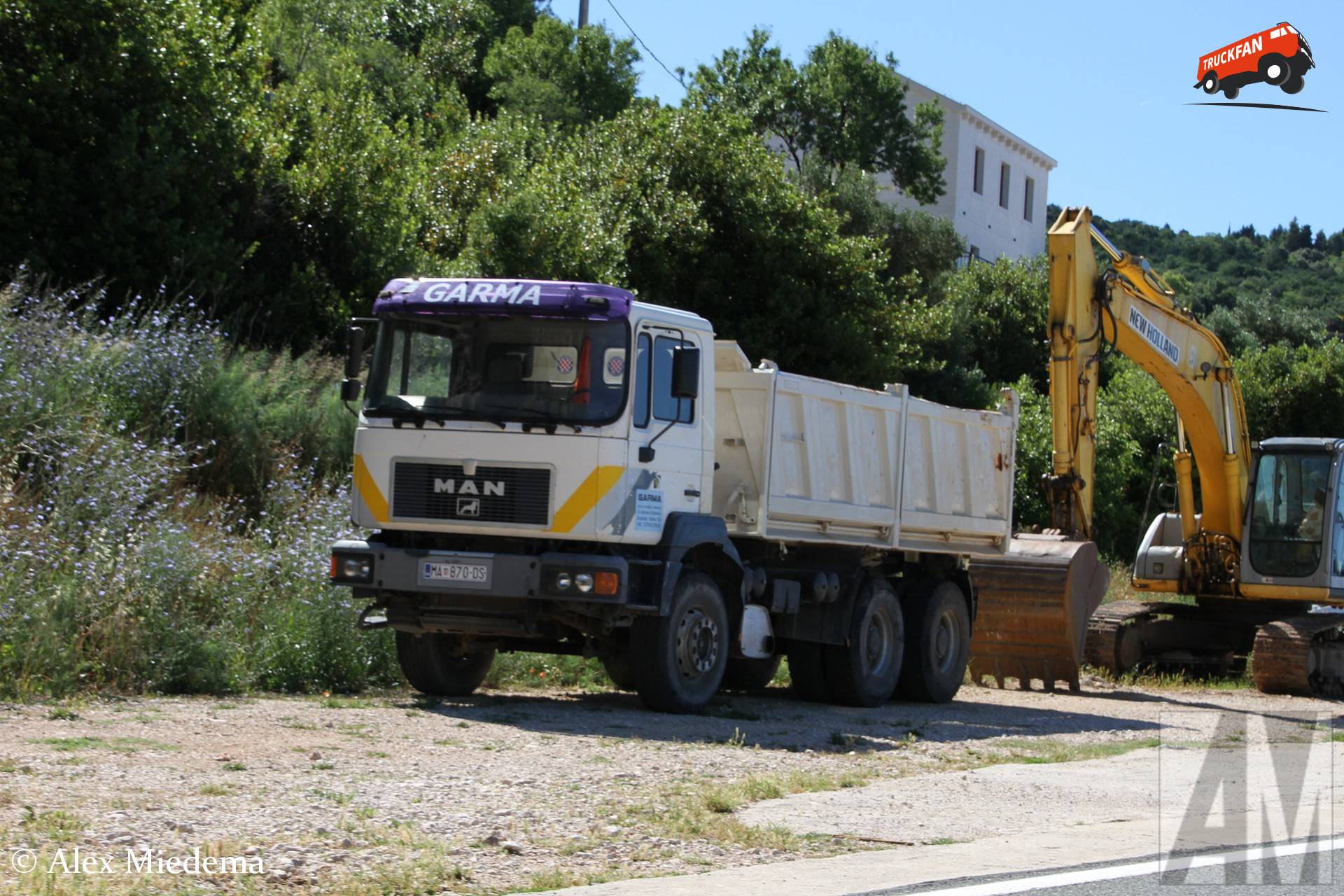 MAN F2000 vrachtwagen in Drašnice, Kroatië