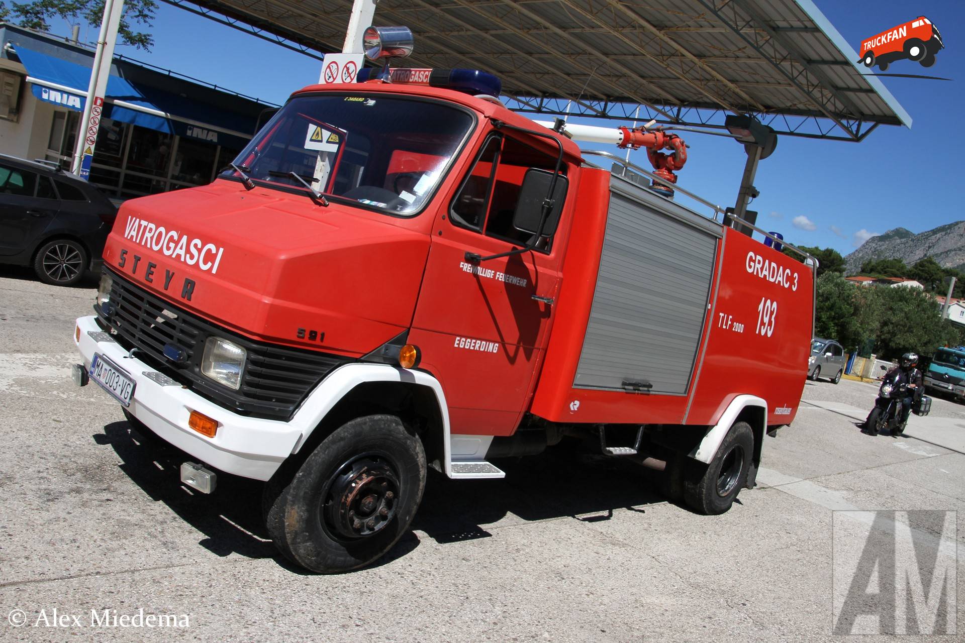 Steyr 591 brandweerwagen Gradac Kroatië
