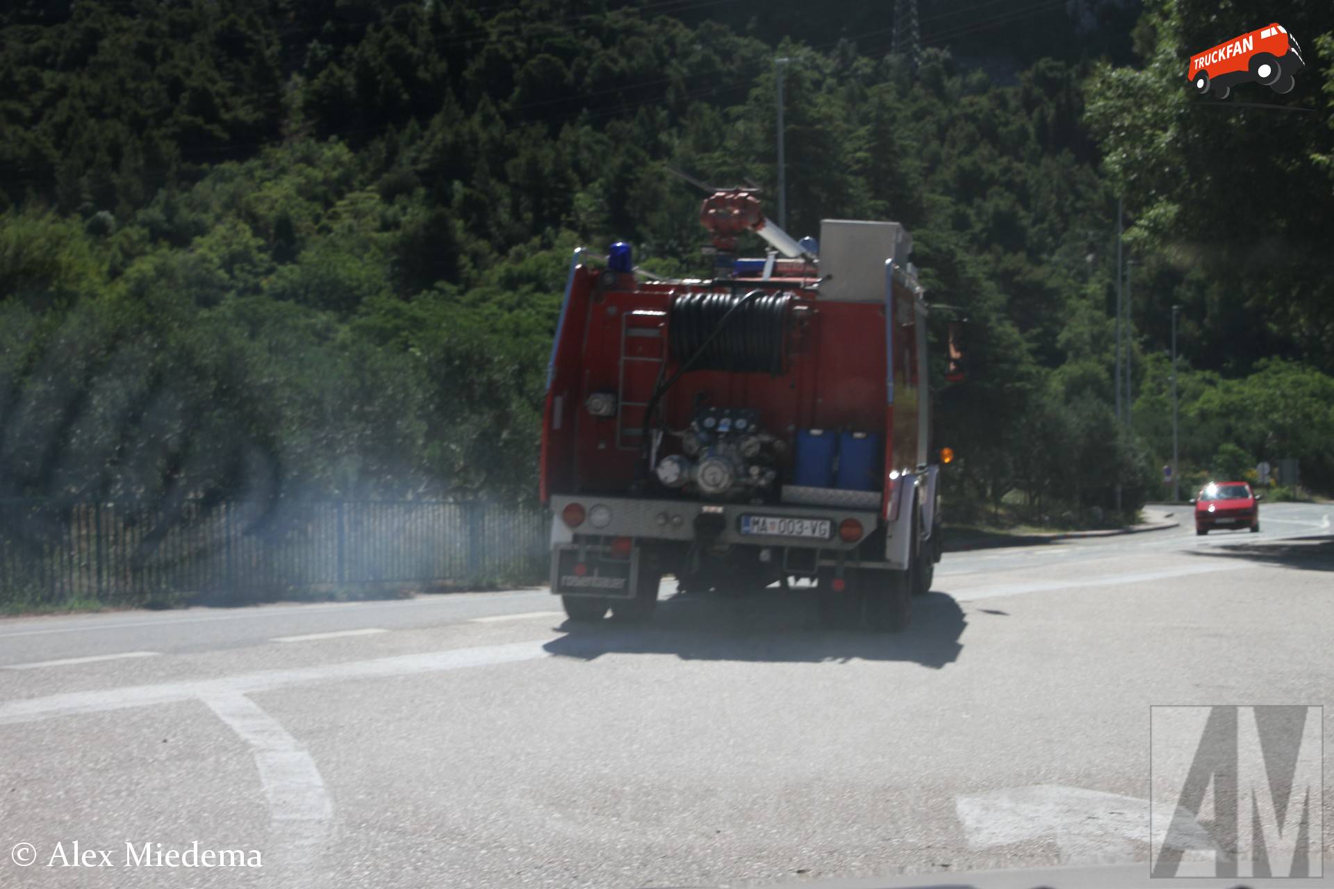 Steyr 591 brandweerwagen in Gradac Kroatië