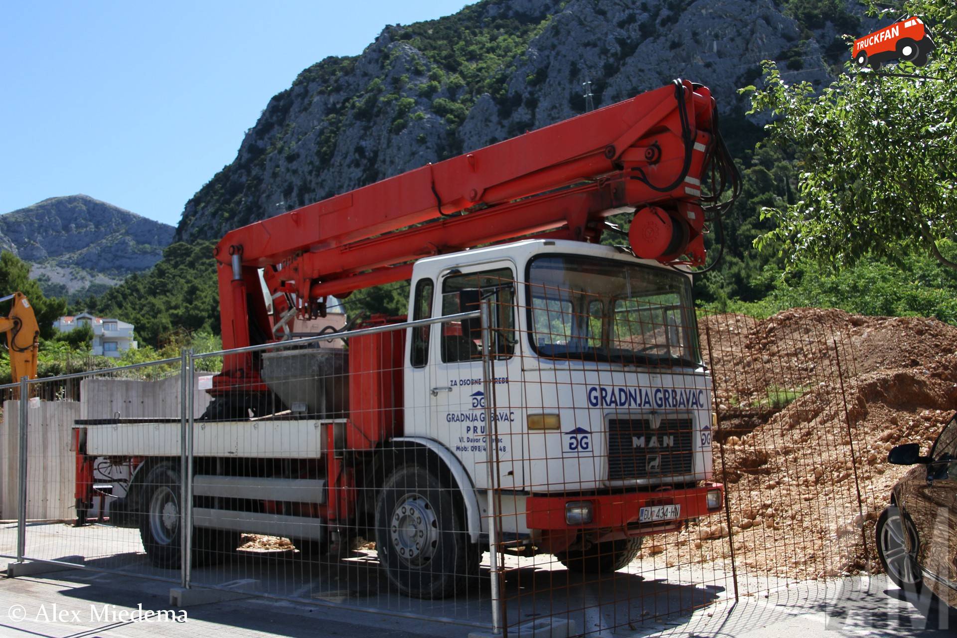 MAN betonpomp in Gradac Kroatië
