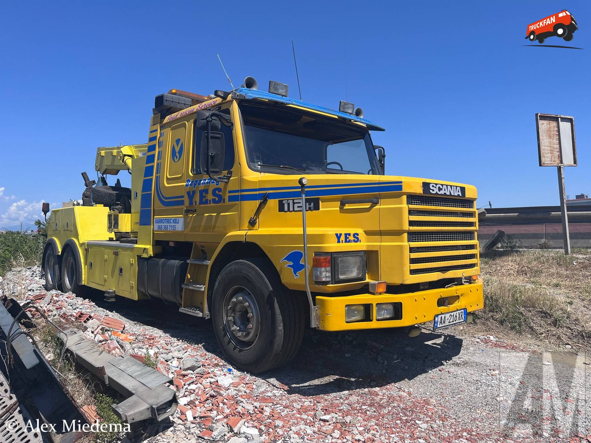 Scania T112 truck in Durrës Albania