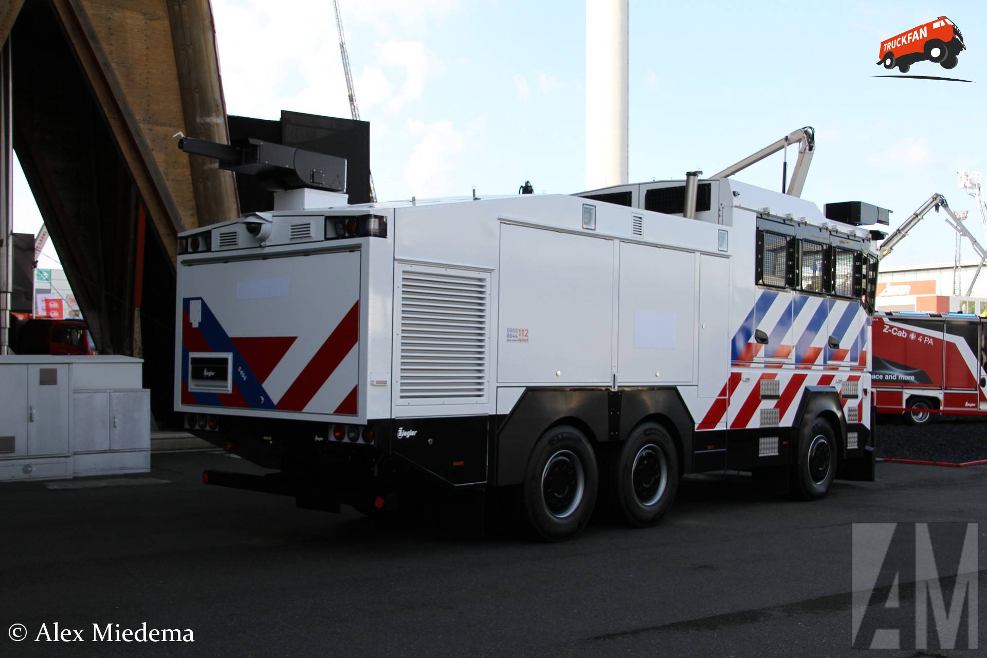 Ziegler PSV9000 water cannon on Mercedes-Benz Arocs