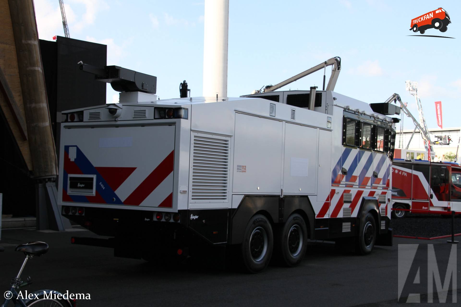 Ziegler PSV9000 water cannon on Mercedes-Benz Arocs
