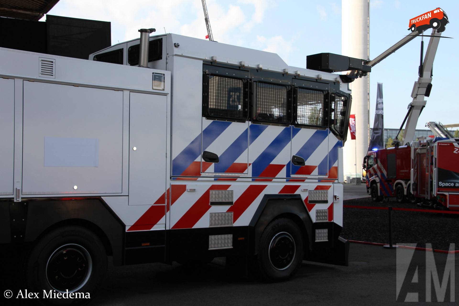 Ziegler PSV9000 water cannon on Mercedes-Benz Arocs