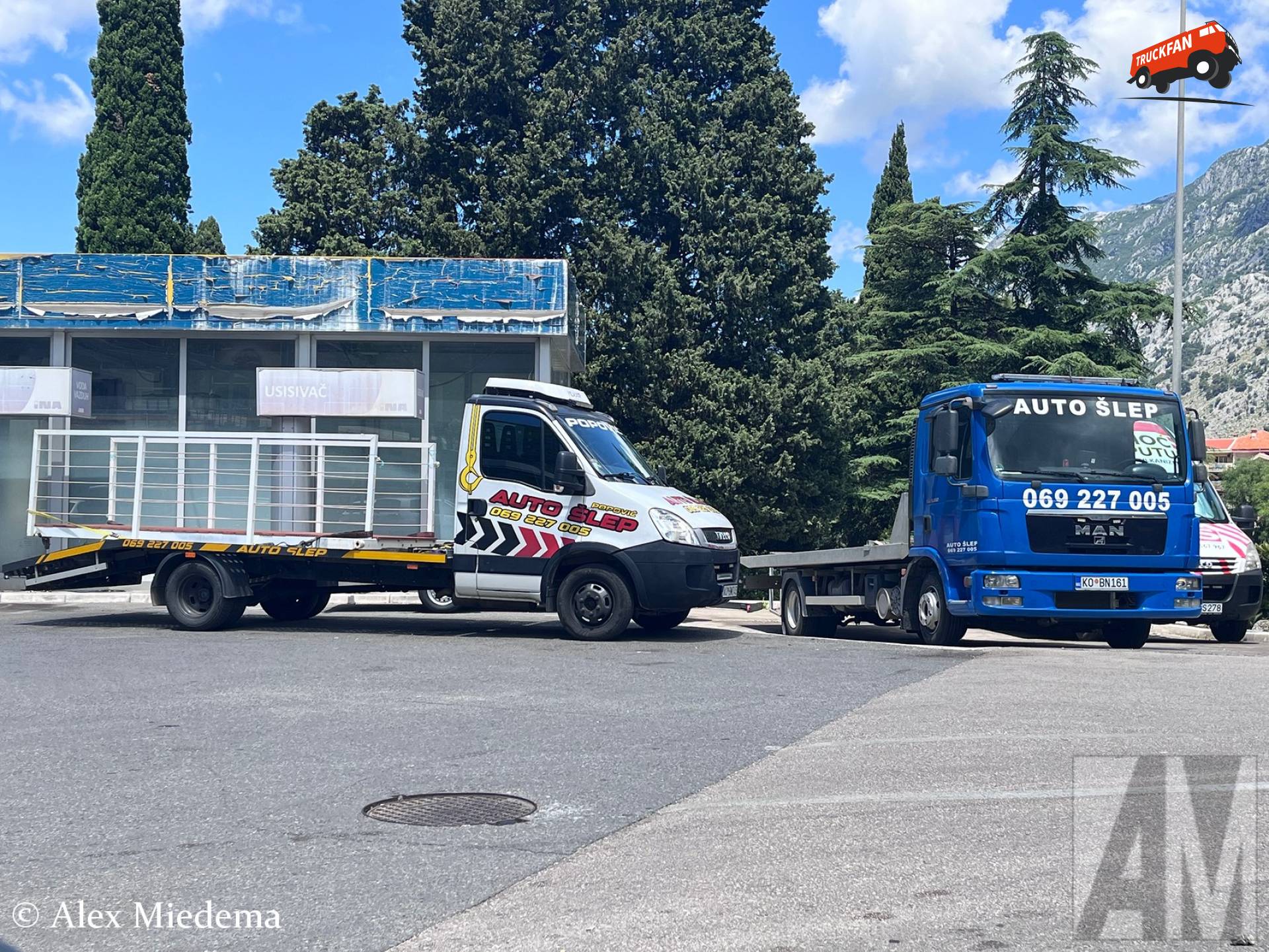 Iveco Daily and MAN TGL trucks in Kotor