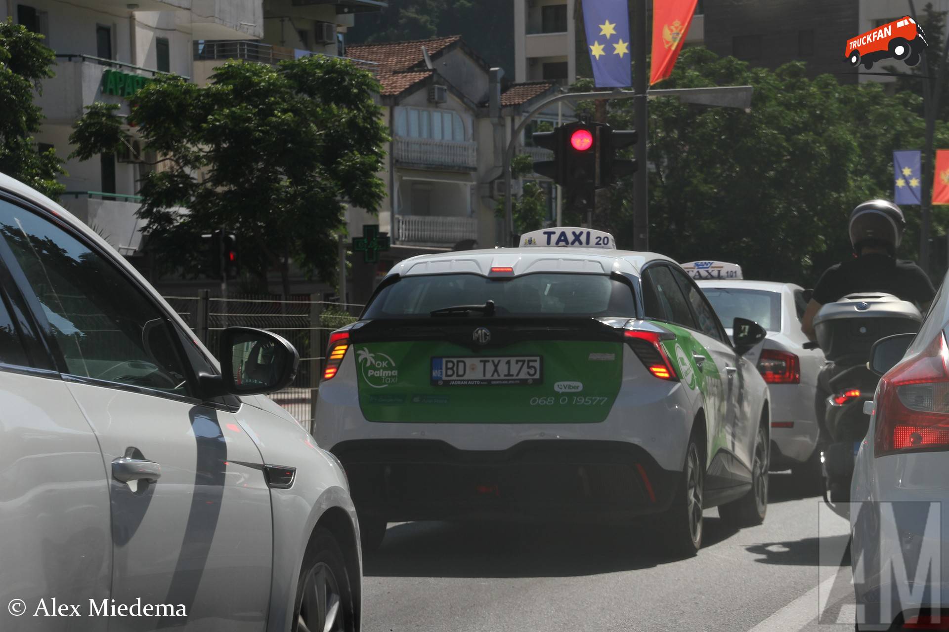 MG 4 taxi in Budva Montenegro