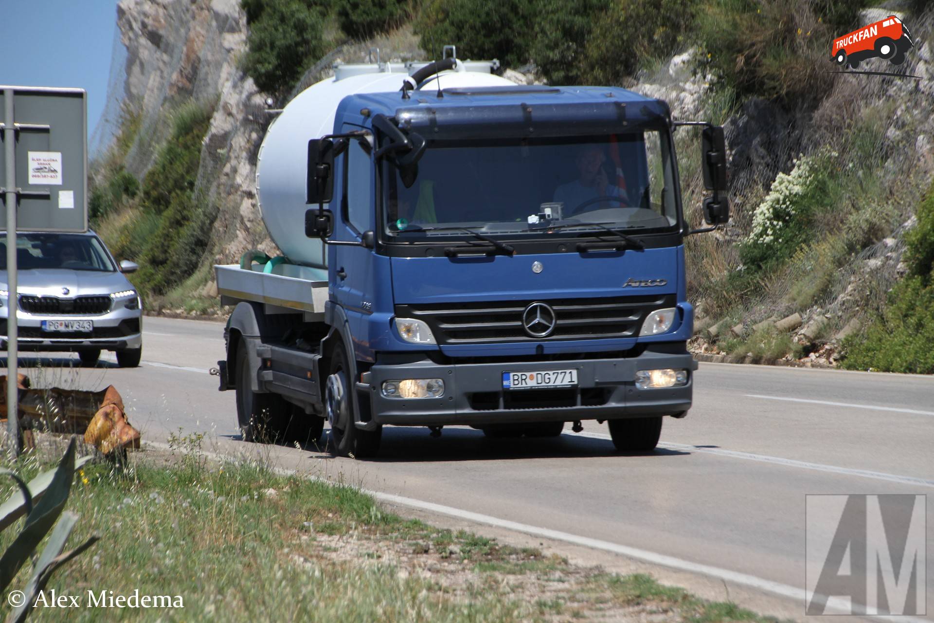 Mercedes-Benz Atego MP2 vehicle with Montenegro license plate