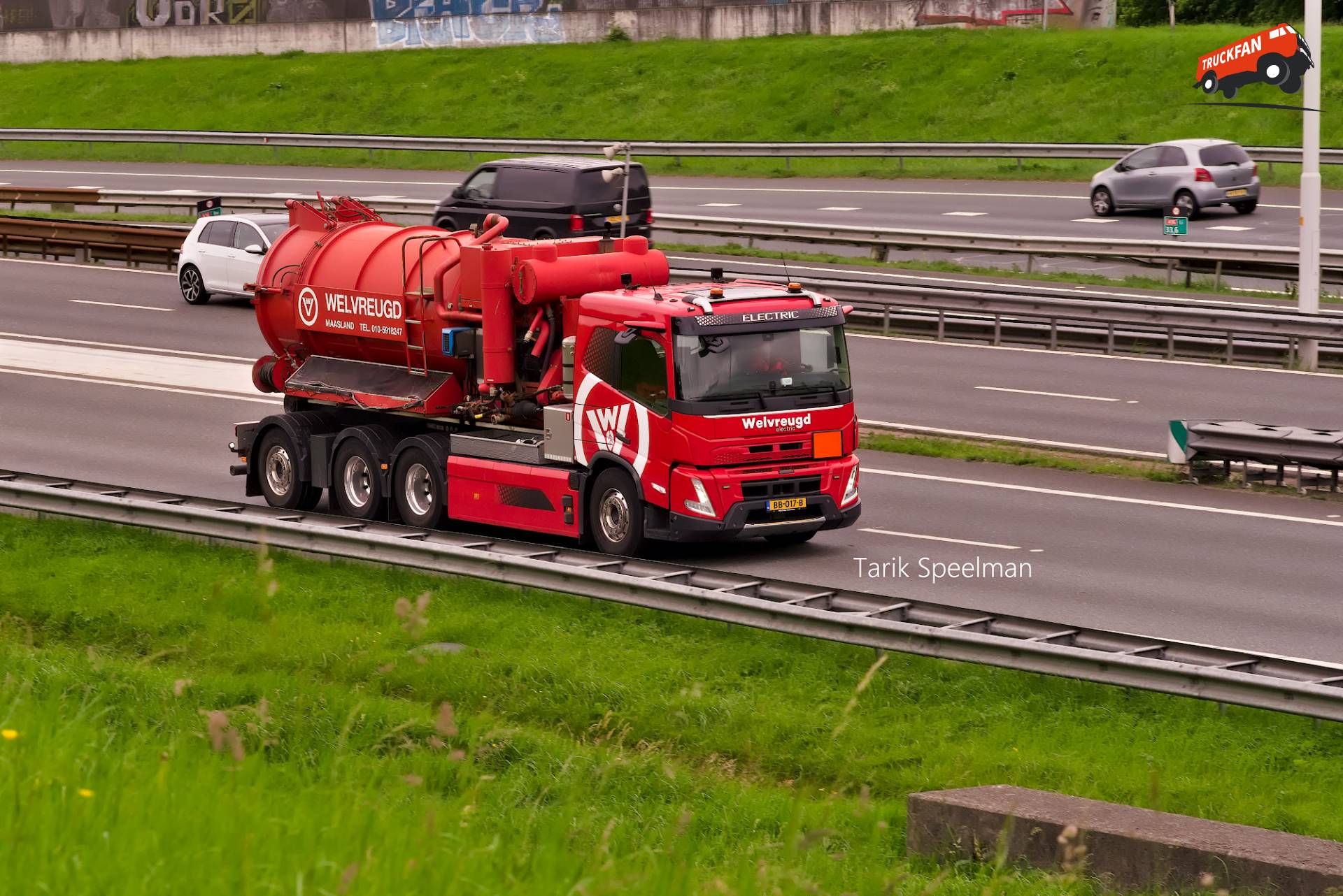 Volvo FM Electric vrachtwagen op A16