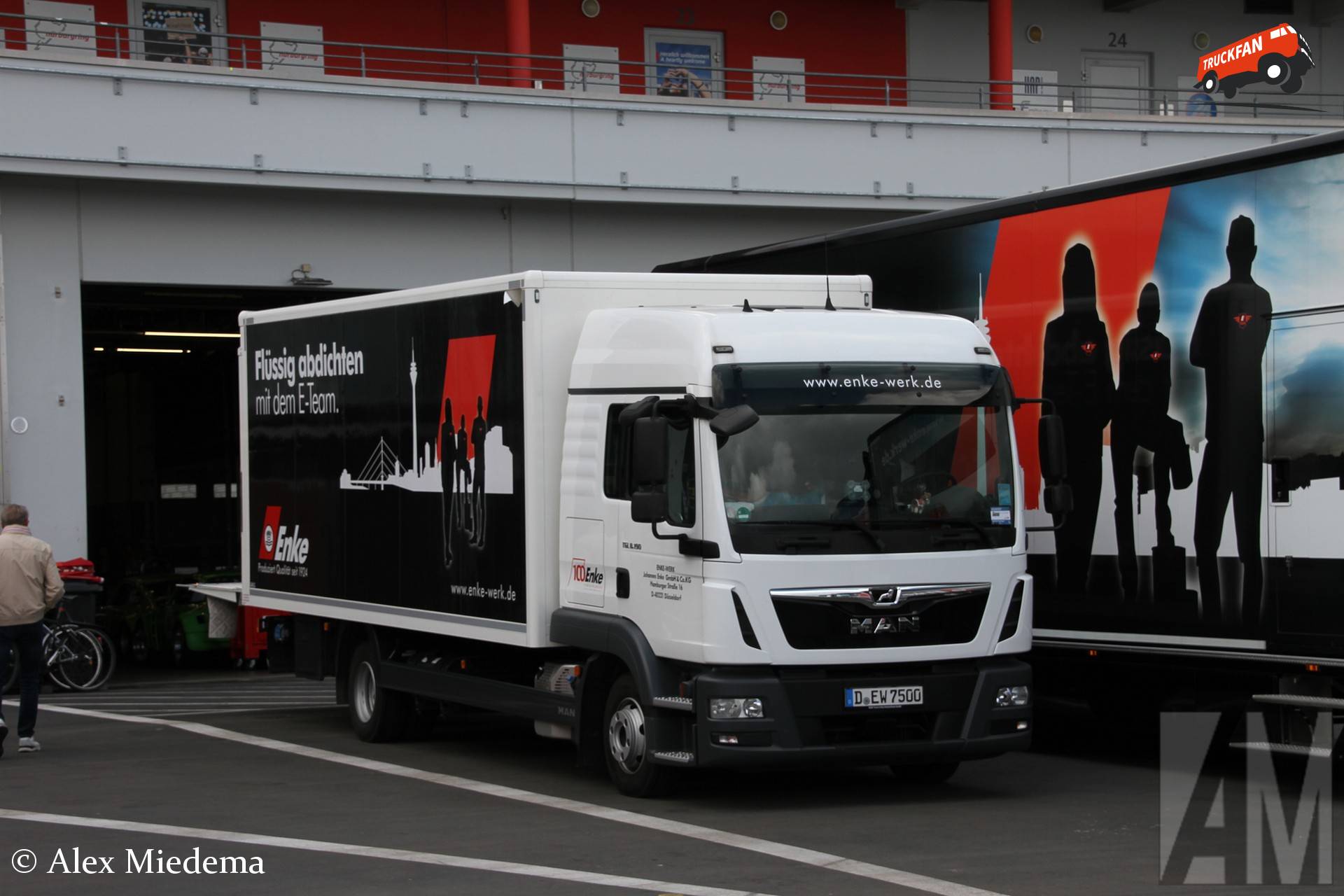 MAN TGL 8.190 truck in paddock Nürburgring