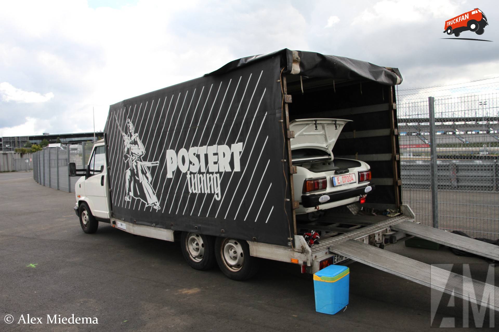 Citroën C25 racetransporter in paddock Nürburgring
