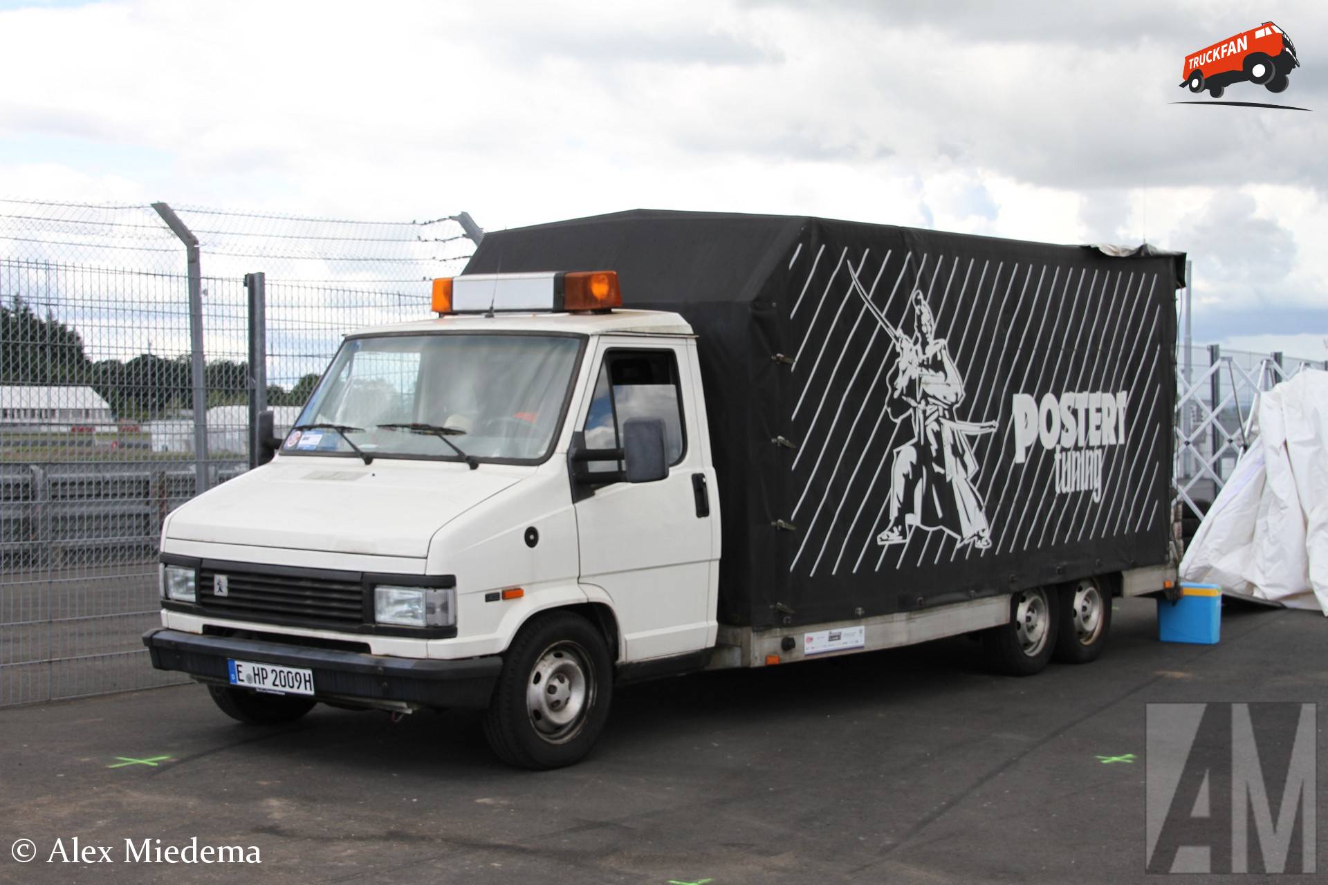 Citroën C25 racetransporter in paddock Nürburgring