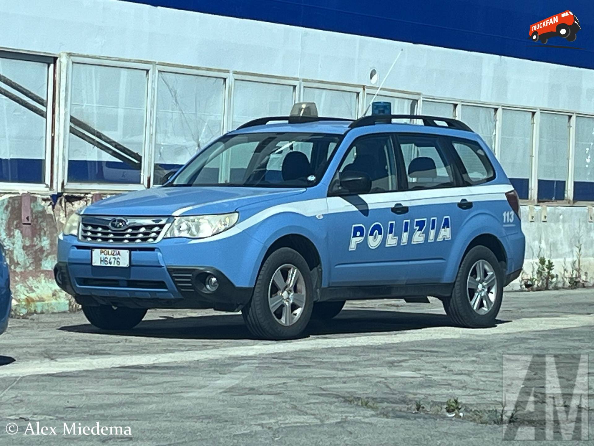Subaru Forester politiewagen in Bari, Italië