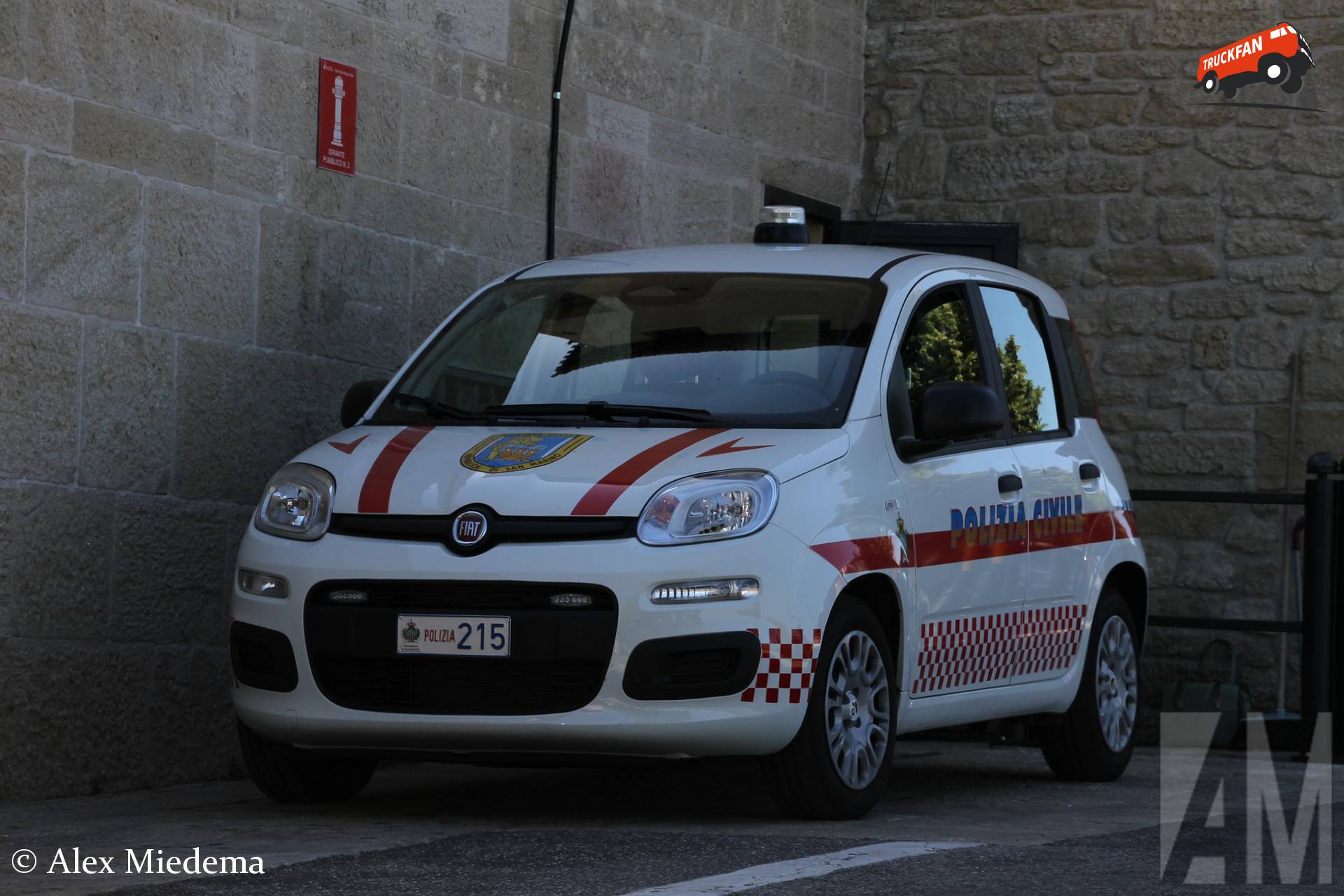 Fiat Panda van Polizia Civile in San Marino