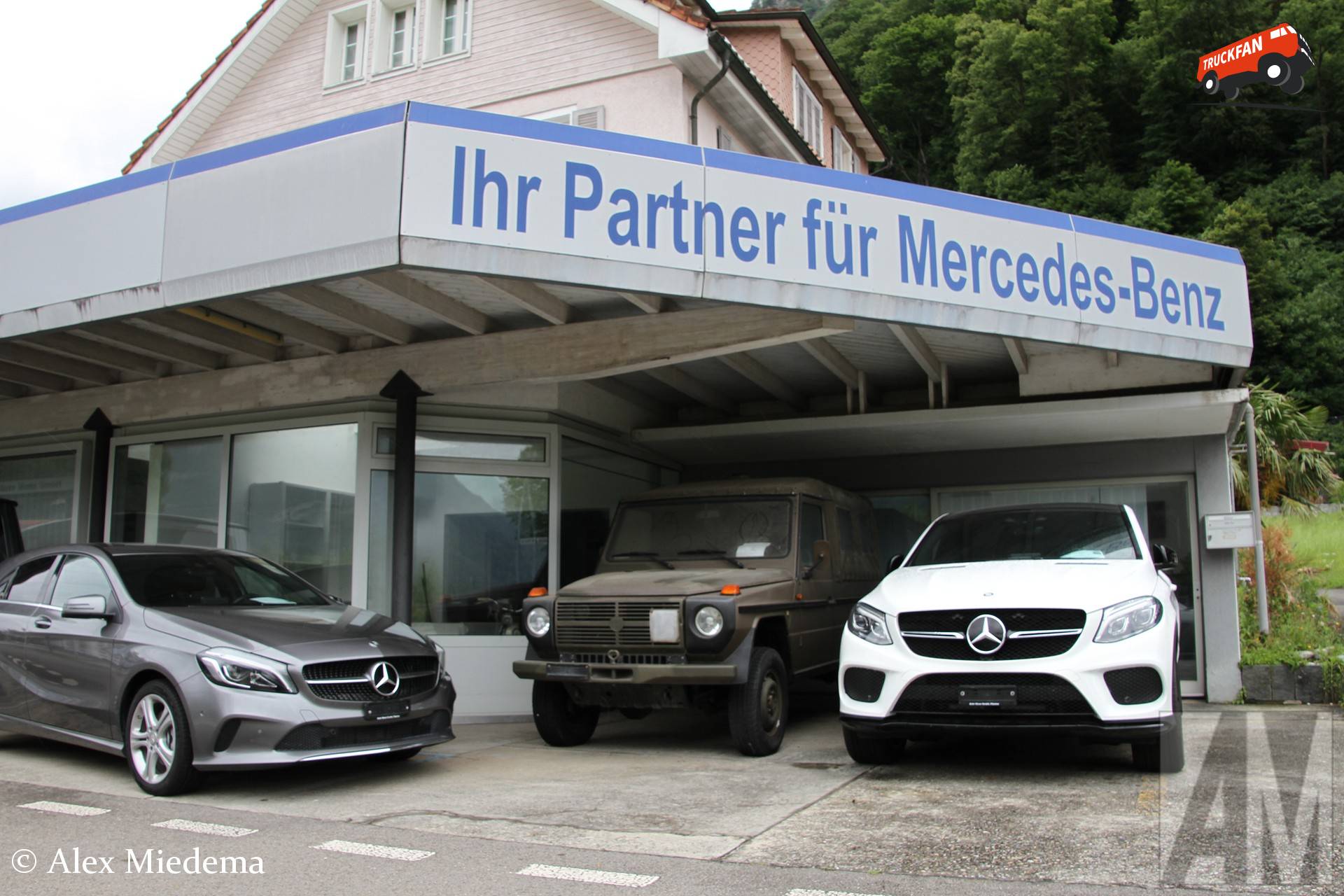 Puch G-klasse voertuig in Flüelen Zwitserland