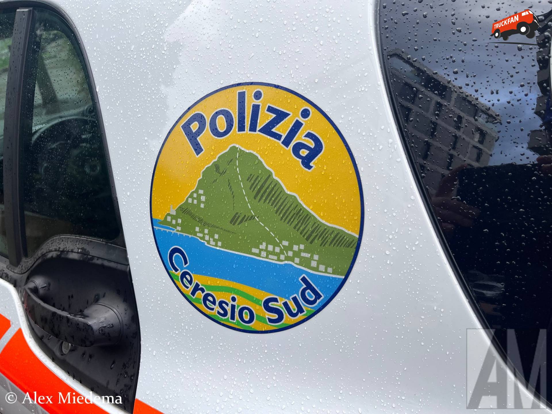 Smart ForTwo politieauto in Paradiso, Zwitserland