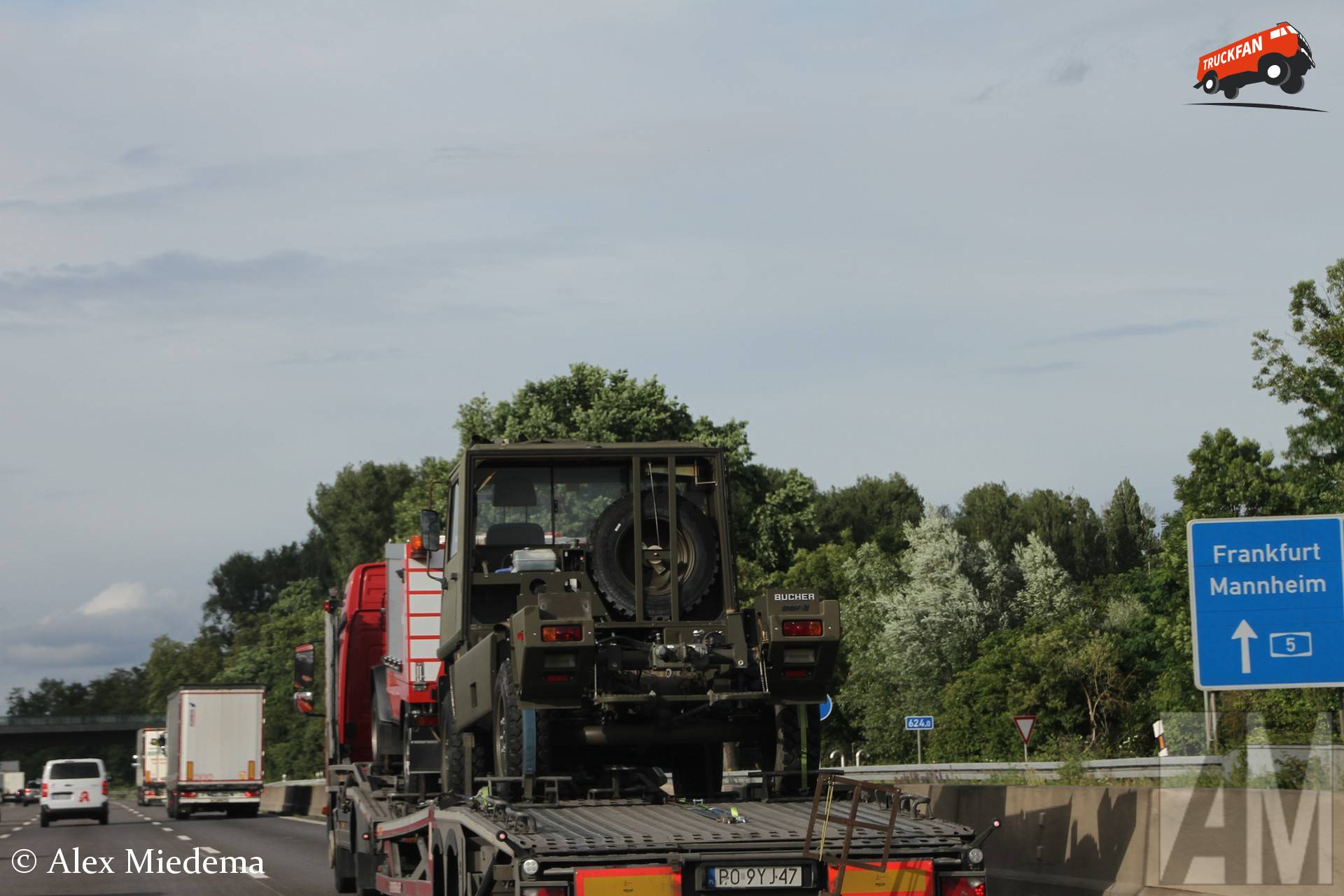 Machine Bucher Duro op locatie Autobahn