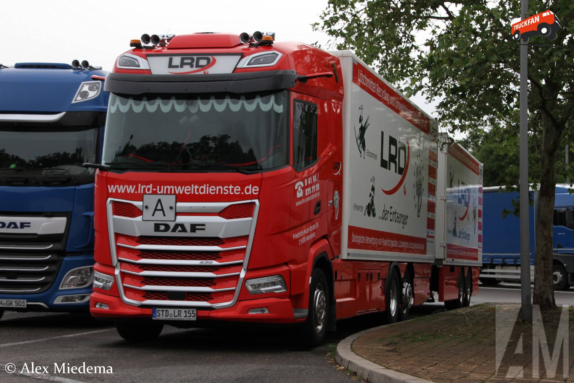 DAF XG van LRD langs de Autobahn