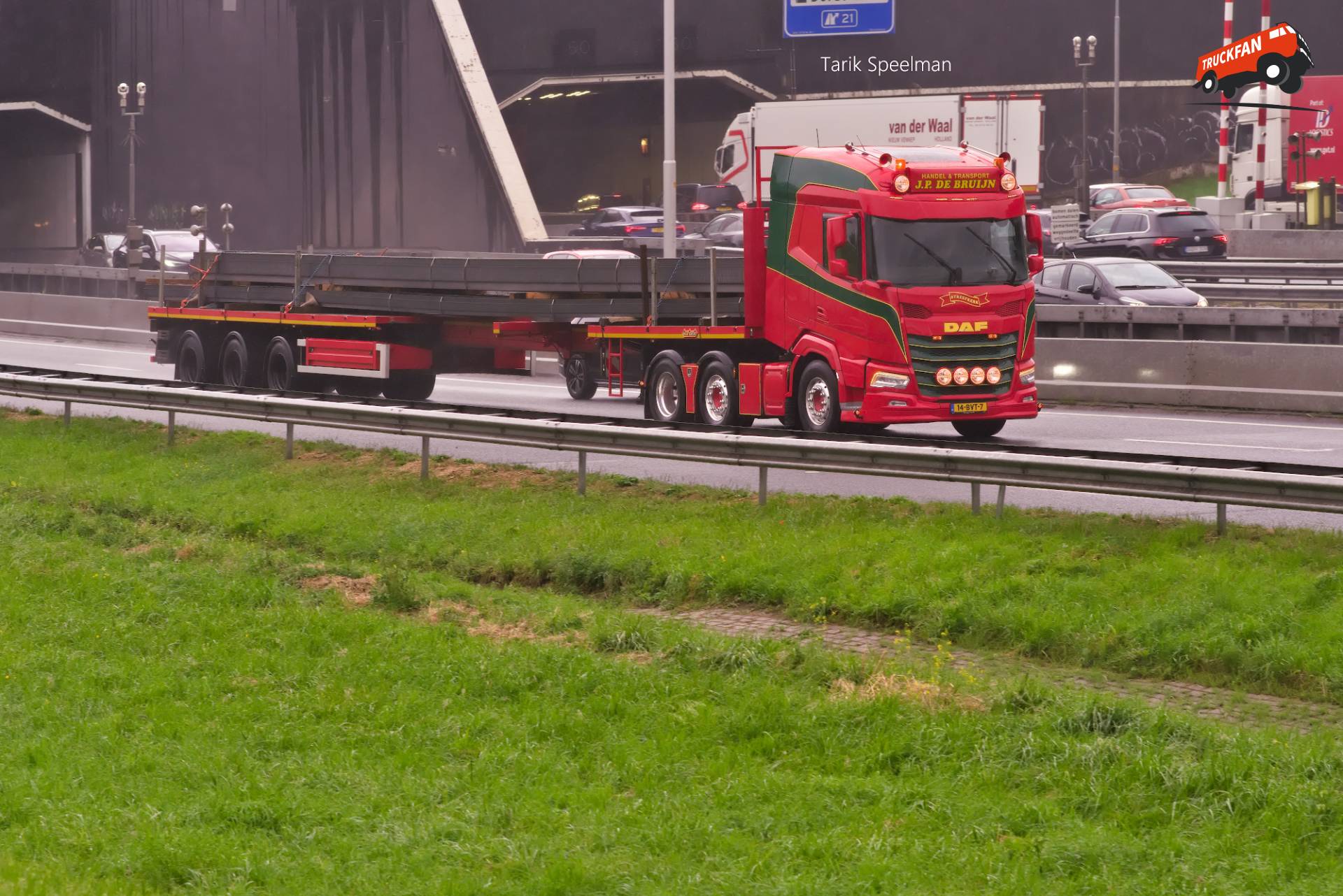 DAF XF Truck with License Plate 14-BVT-7