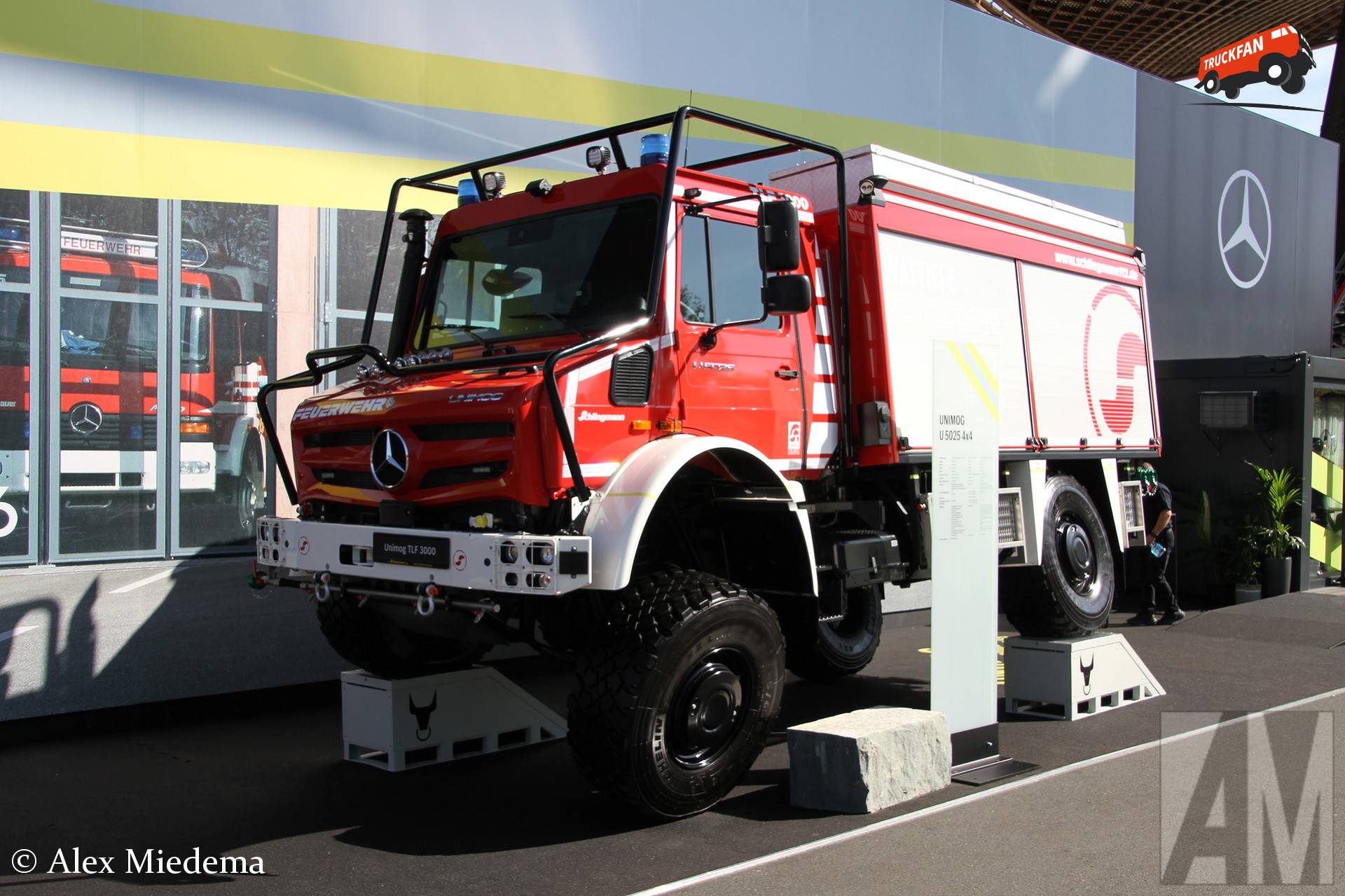 Unimog U5025 met TLF 3000 op Interschutz 2026