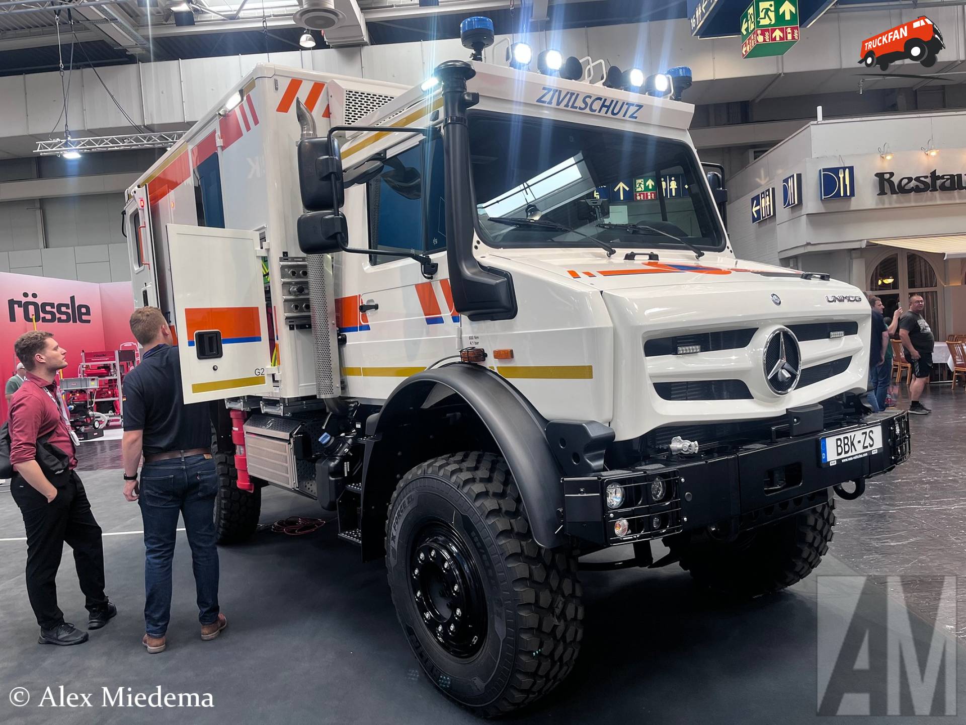 Unimog U5023 van BBK ZS bij Messe Hannover