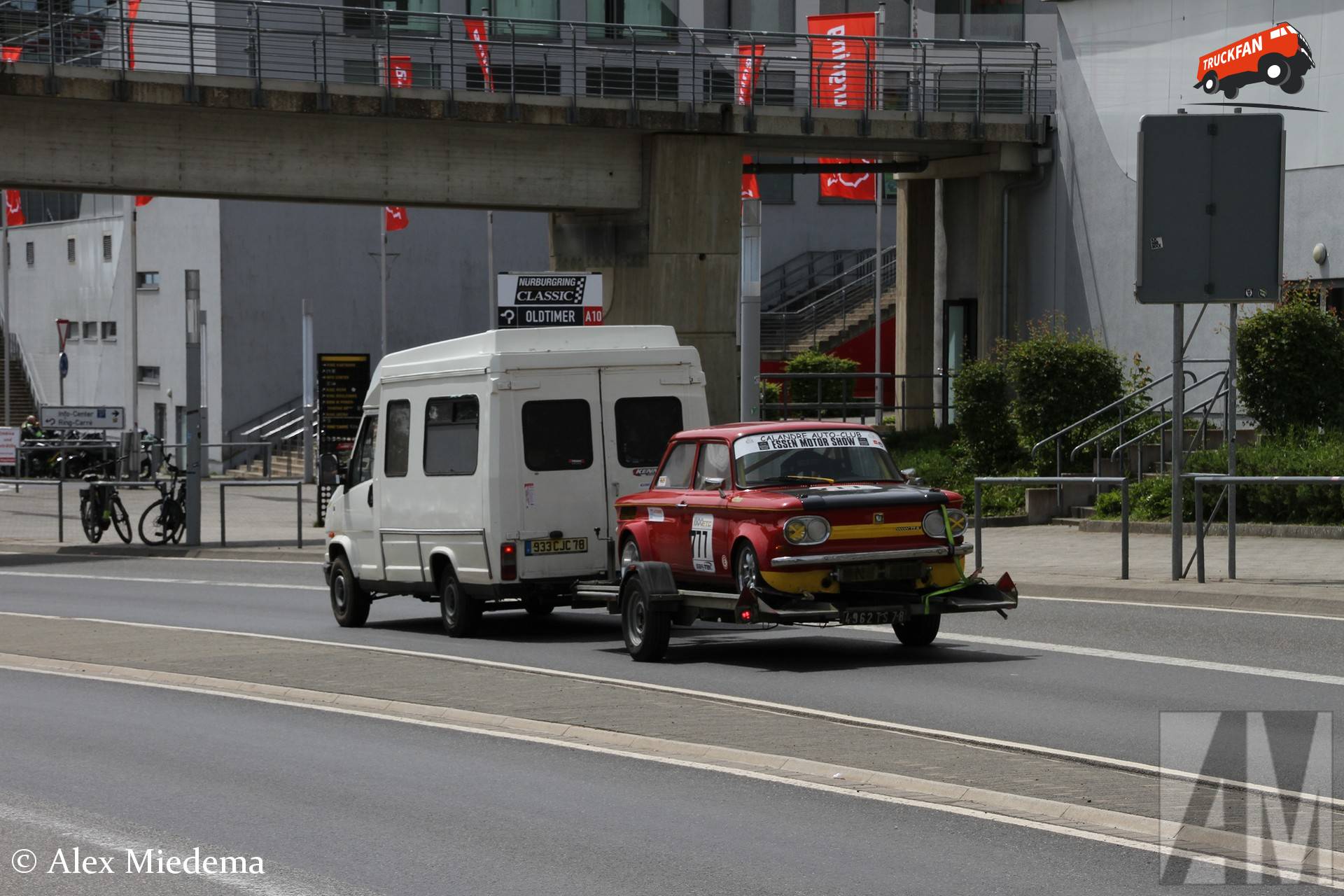 NSU 1200TT geladen op aanhangwagen bij Nürburgring Classic 2026
