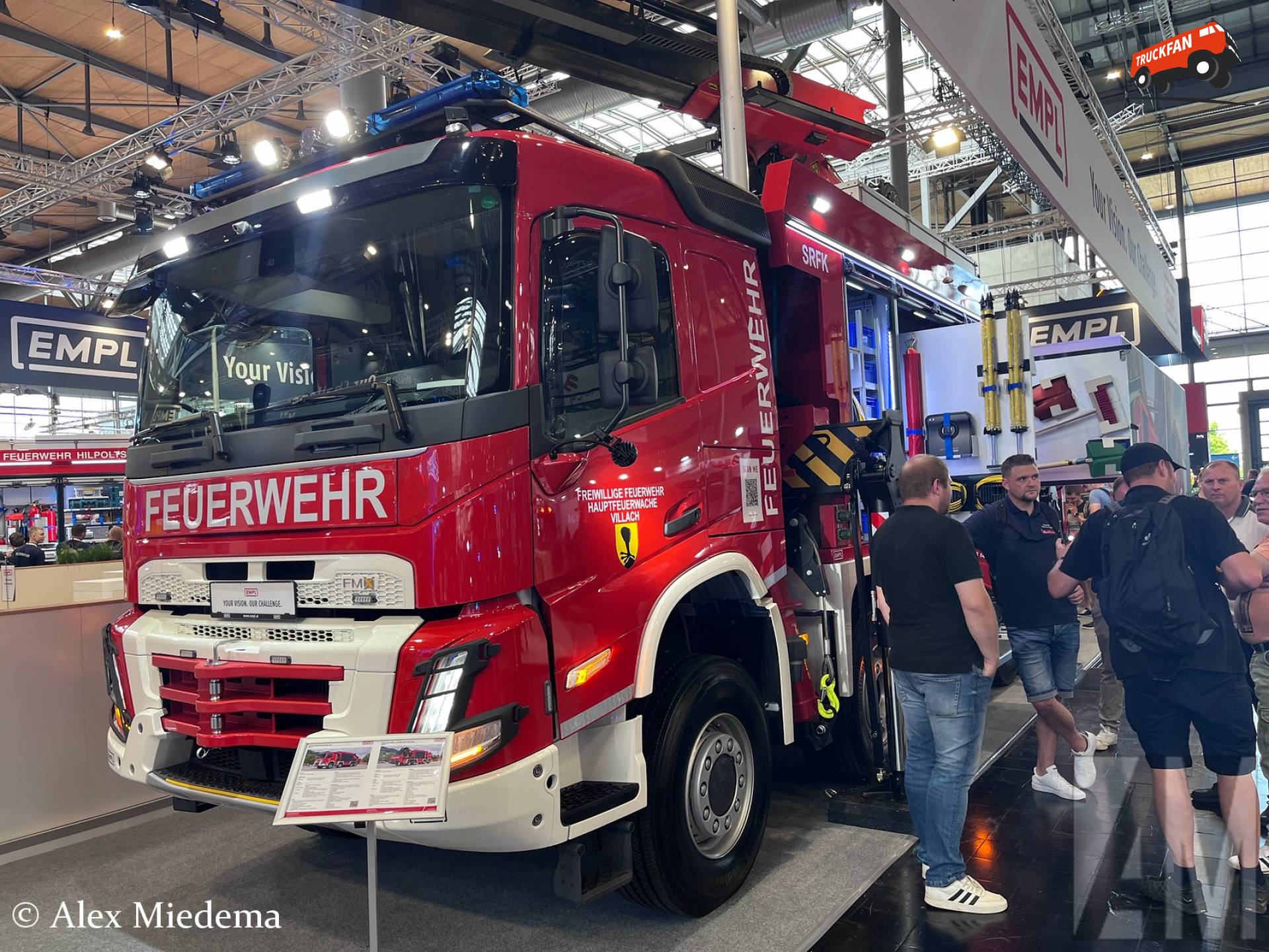 Vrijwillige Feuerwehr Hauptfeuerwache Villach vrachtwagen op Messe Hannover