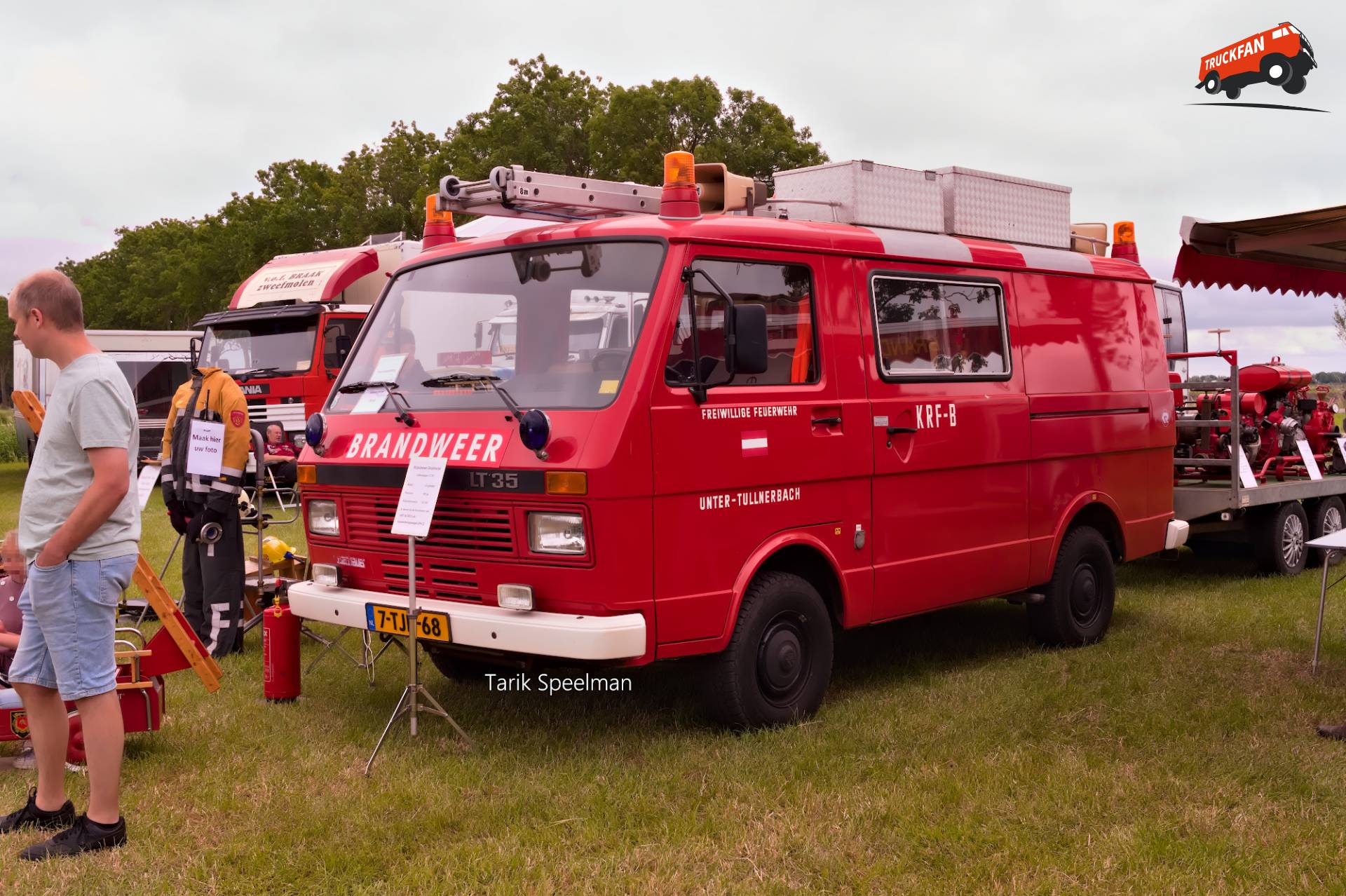 Volkswagen LT35 brandweerwagen met kenteken 7-TJ?-68