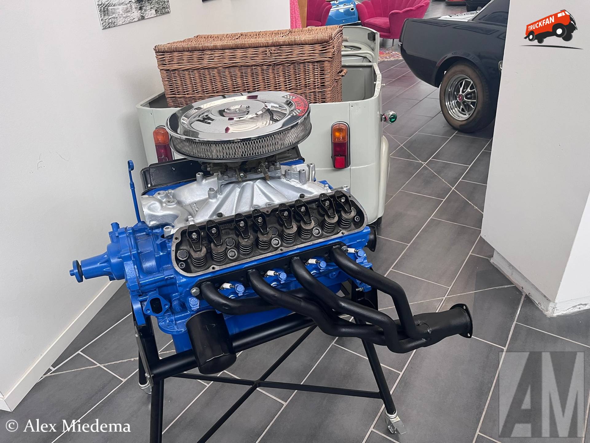Lamborghini V8 motor in Museo Ferruccio Lamborghini